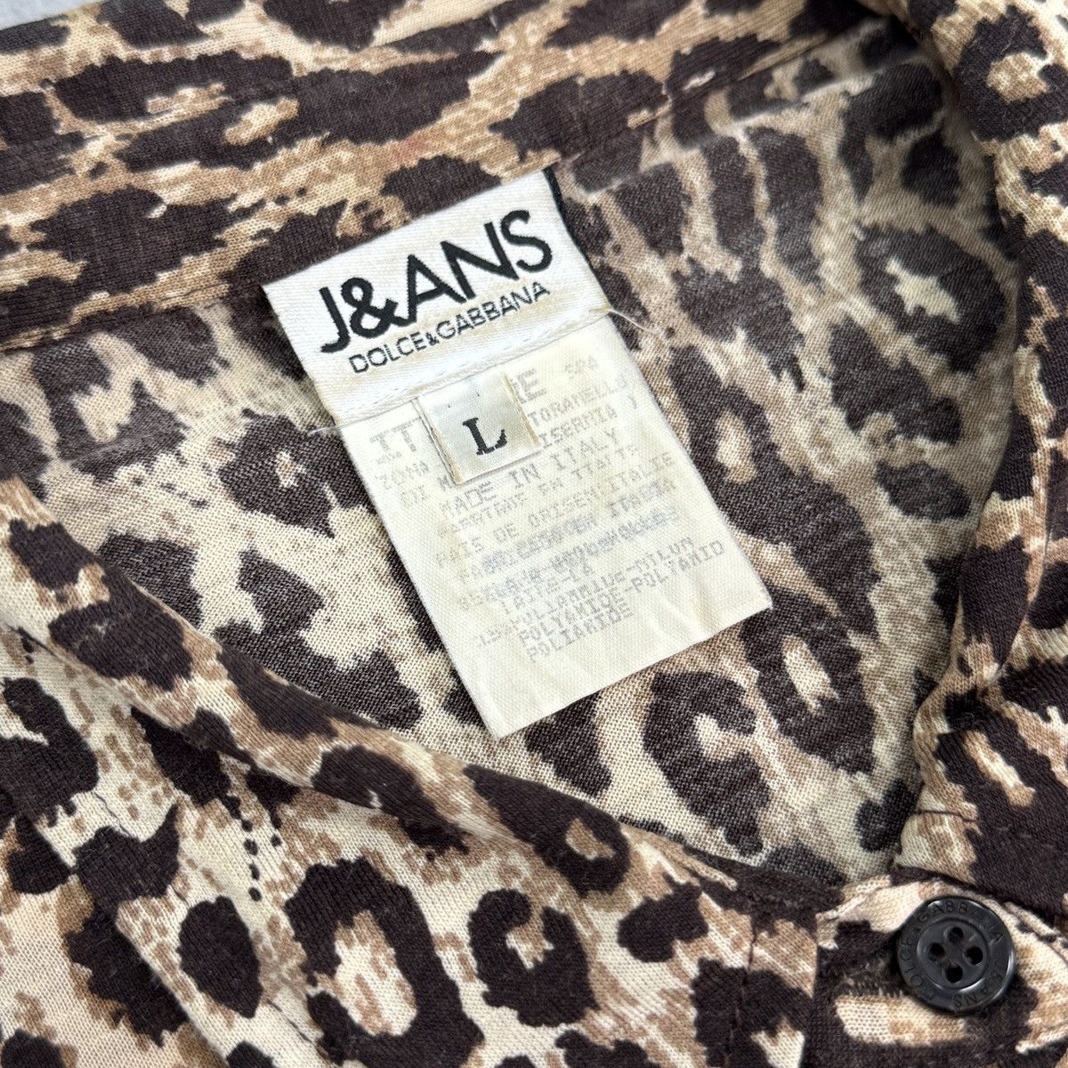 Dolce & Gabbana Vintage Dolce & Gabbana Jeans Wool Button Blouse Leopard Size M / US 6-8 / IT 42-44 - 14 Thumbnail