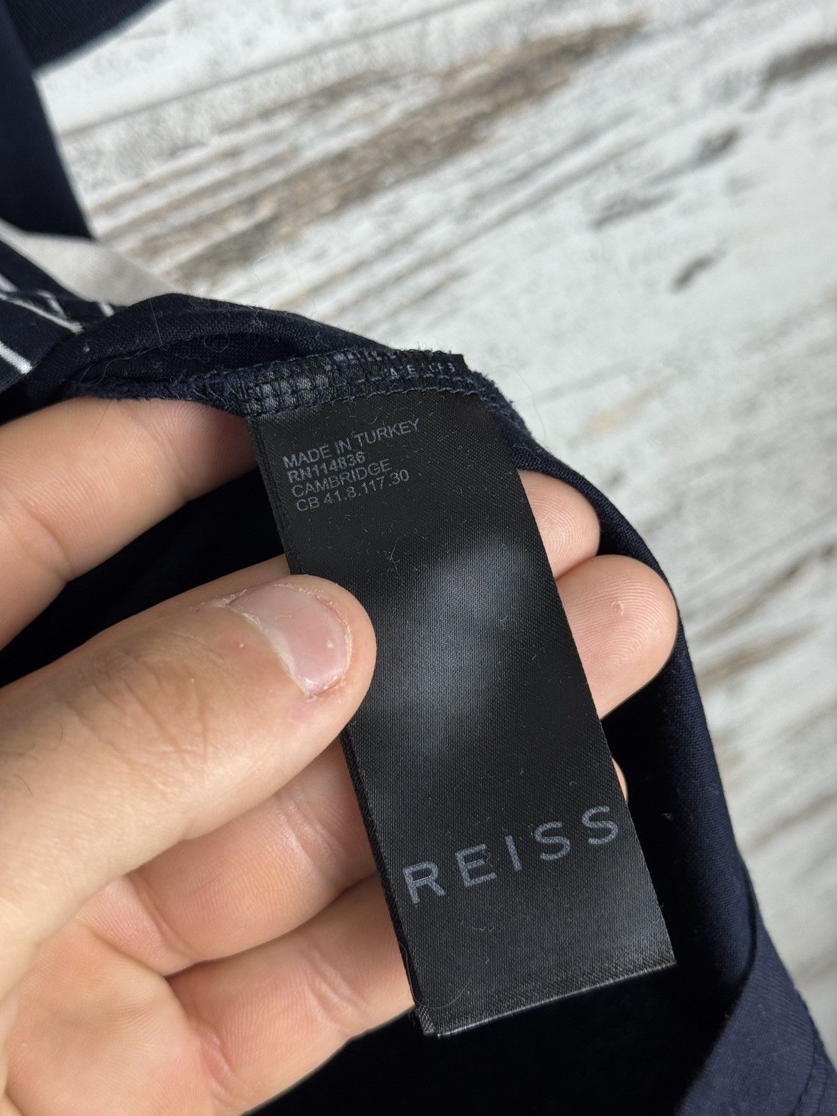 Reiss Mens Reiss polos luxury navy T-shirt tee Egyptian cotton Size US XL / EU 56 / 4 - 6 Thumbnail