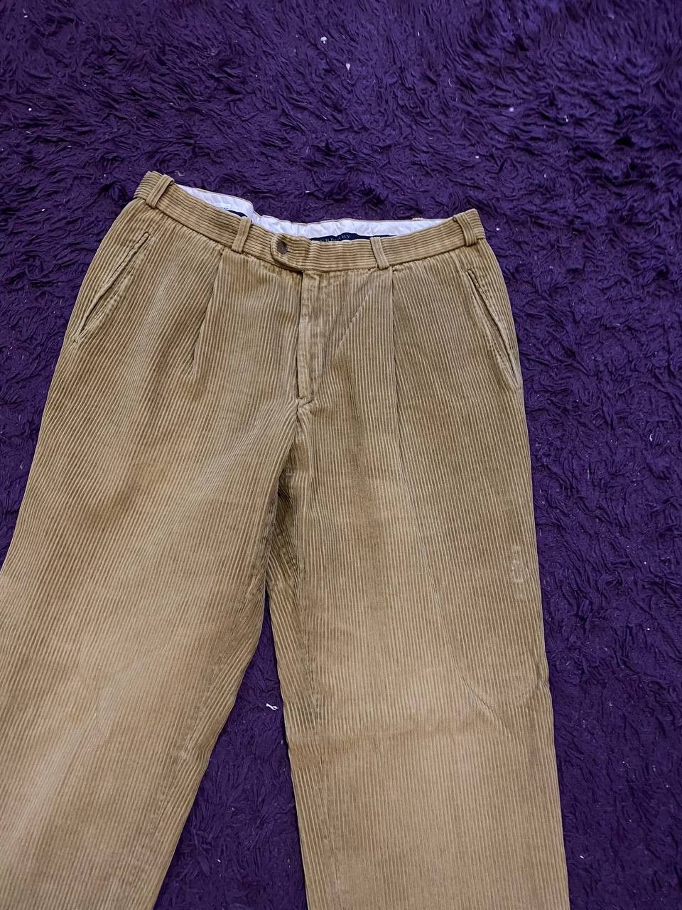 Burberry Vintage Casual Pants beige Burberry luxury super 120's Y2K Size US 33 - 4 Thumbnail