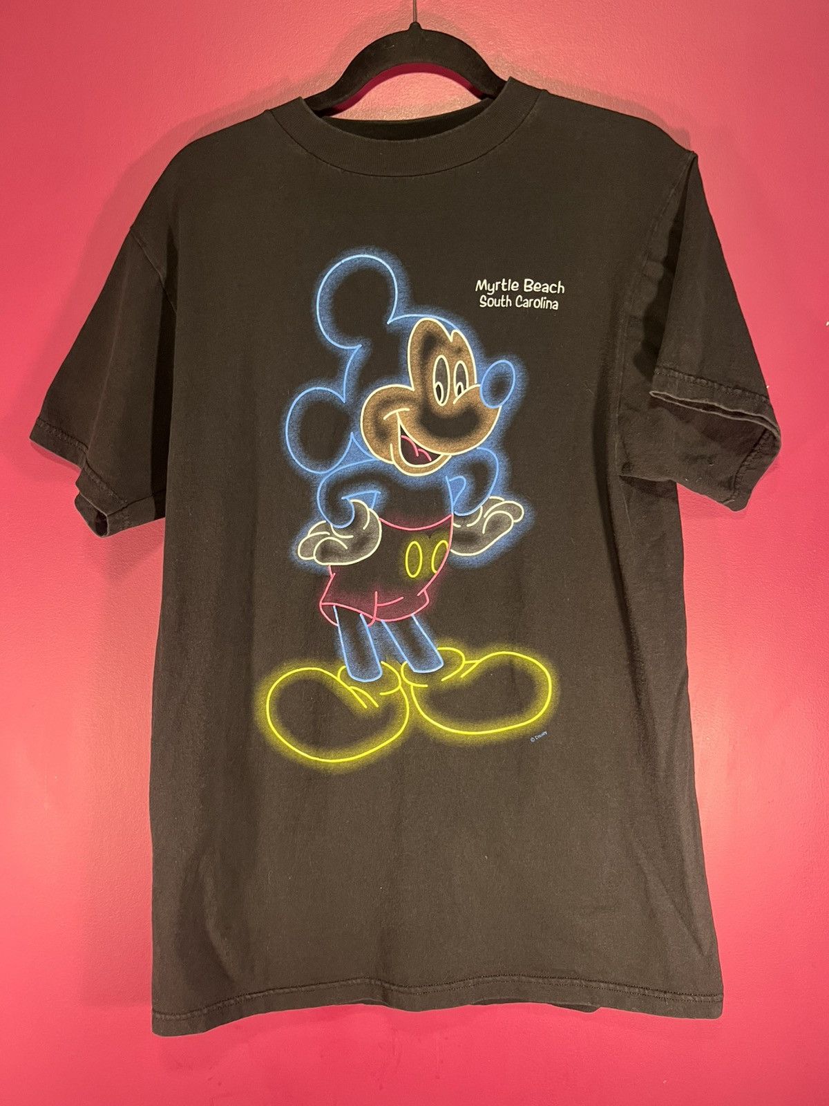 Disney × Mickey Mouse × Tultex Neon Mickey vintage tee Size US M / EU 48-50 / 2 - 1 Thumbnail