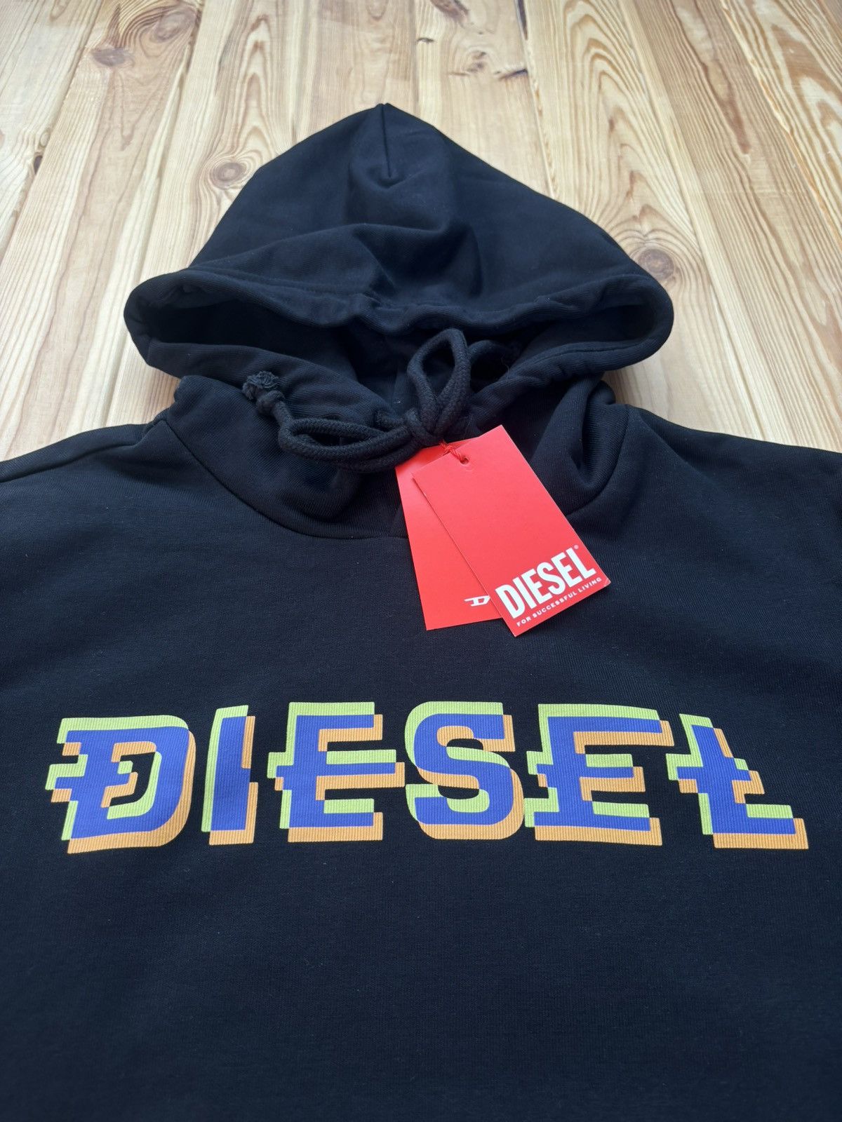 Diesel New diesel black hoodie with large logo Size US L / EU 52-54 / 3 - 2 Thumbnail