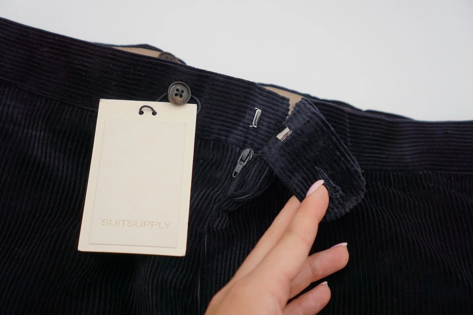 Suitsupply Men Suitsupply Pants Velvet Navy Blue Pentoglio Brescia US50 Size 50R - 3 Thumbnail