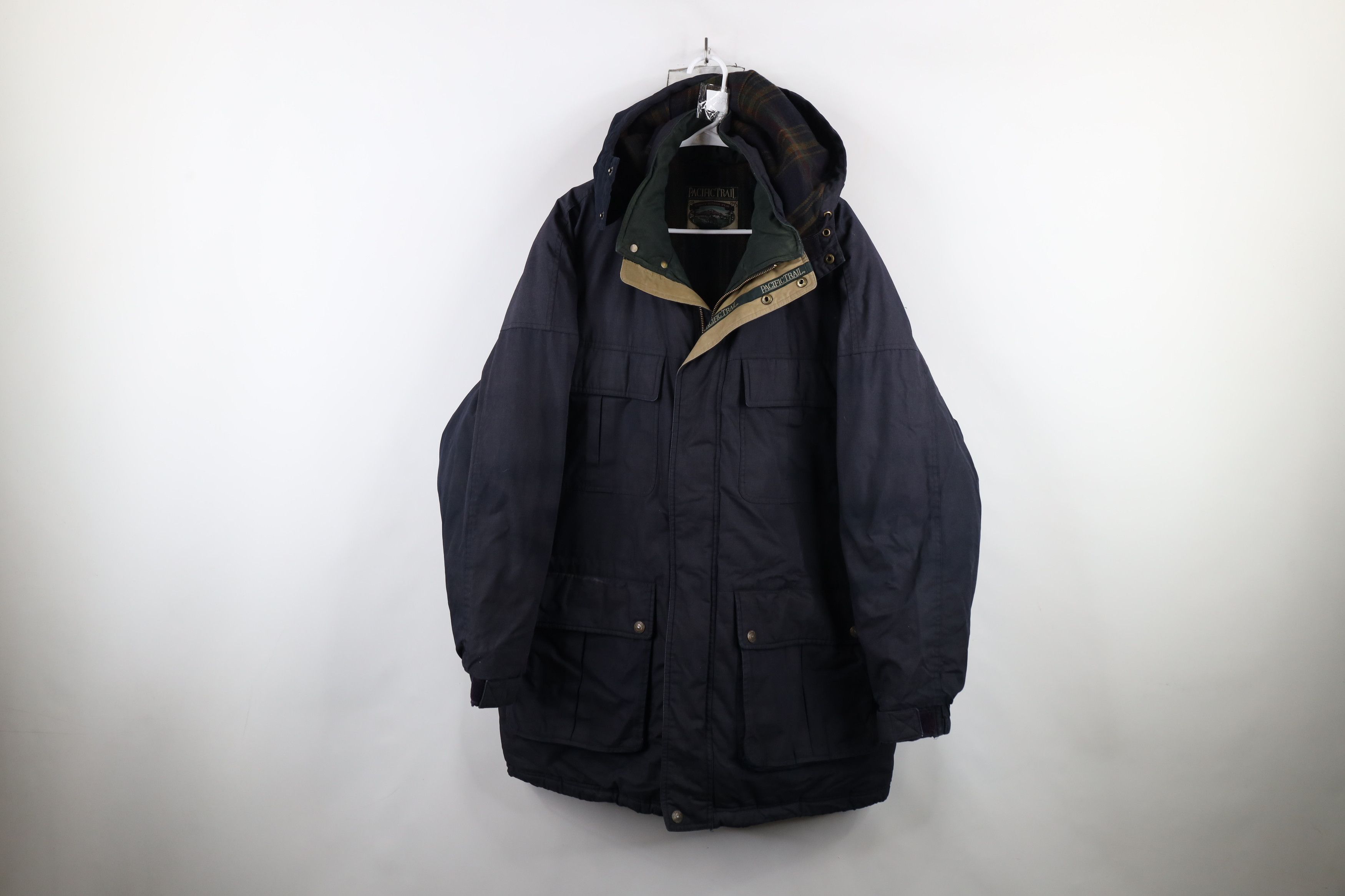 Vintage Vintage 90s Streetwear Wool Lined Heavy Hooded Parka Jacket Size US XL / EU 56 / 4 - 1 Thumbnail