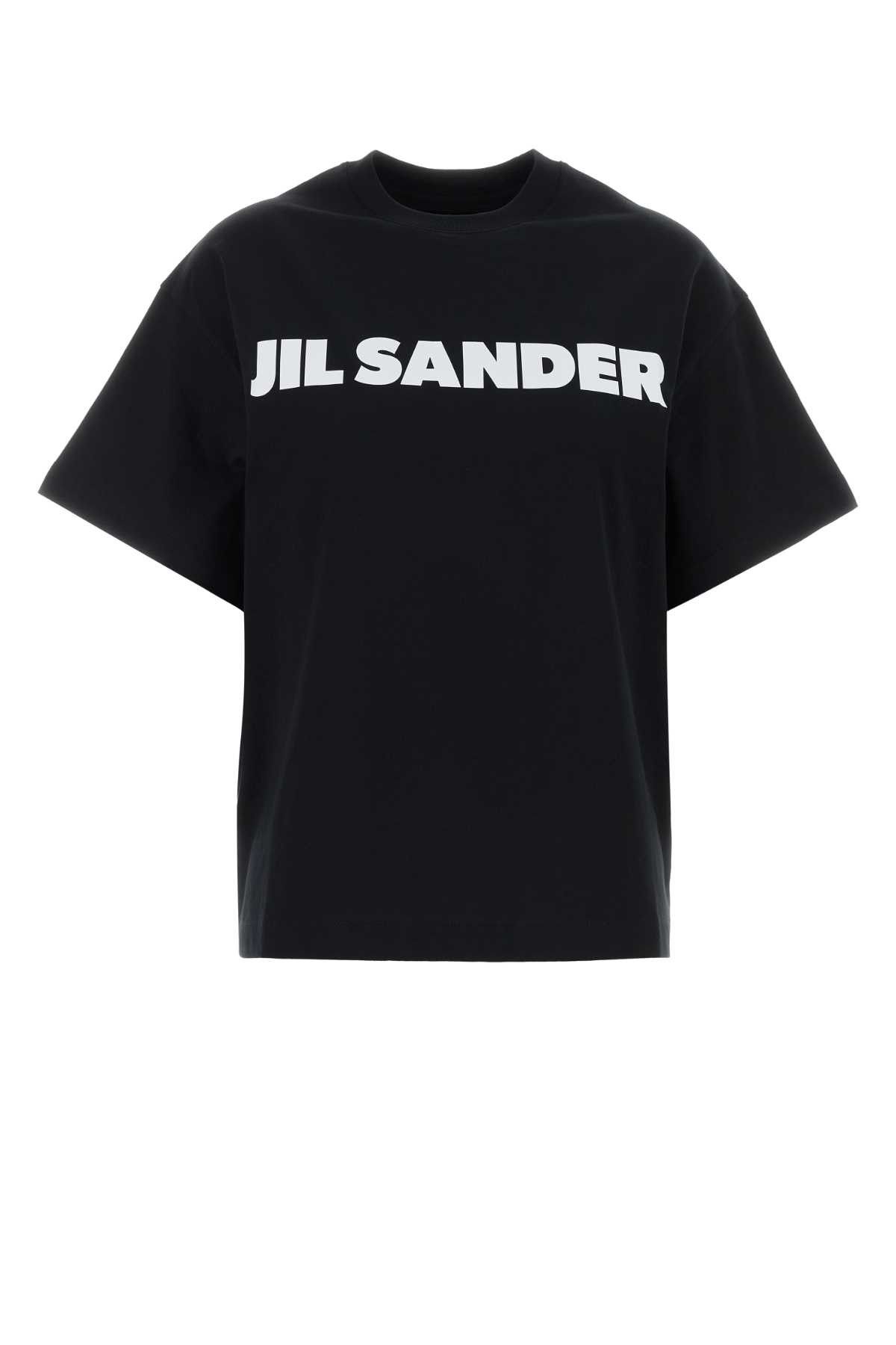 Jil Sander Black Cotton T-Shirt Size L / US 10 / IT 46 - 1 Thumbnail