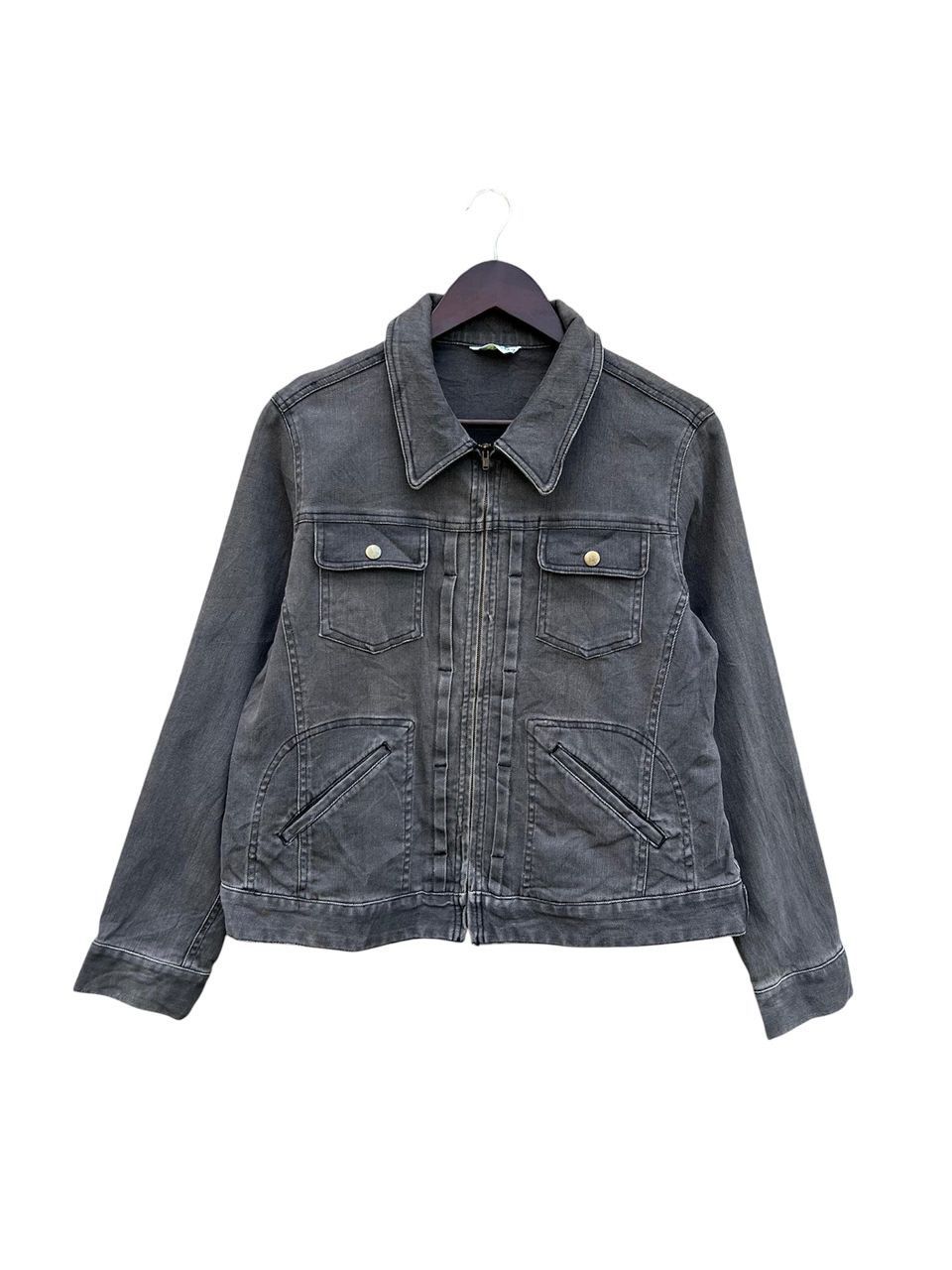 Japanese Brand Paleo 2 Denim Zipper Jacket Size L / US 10 / IT 46 - 1 Thumbnail