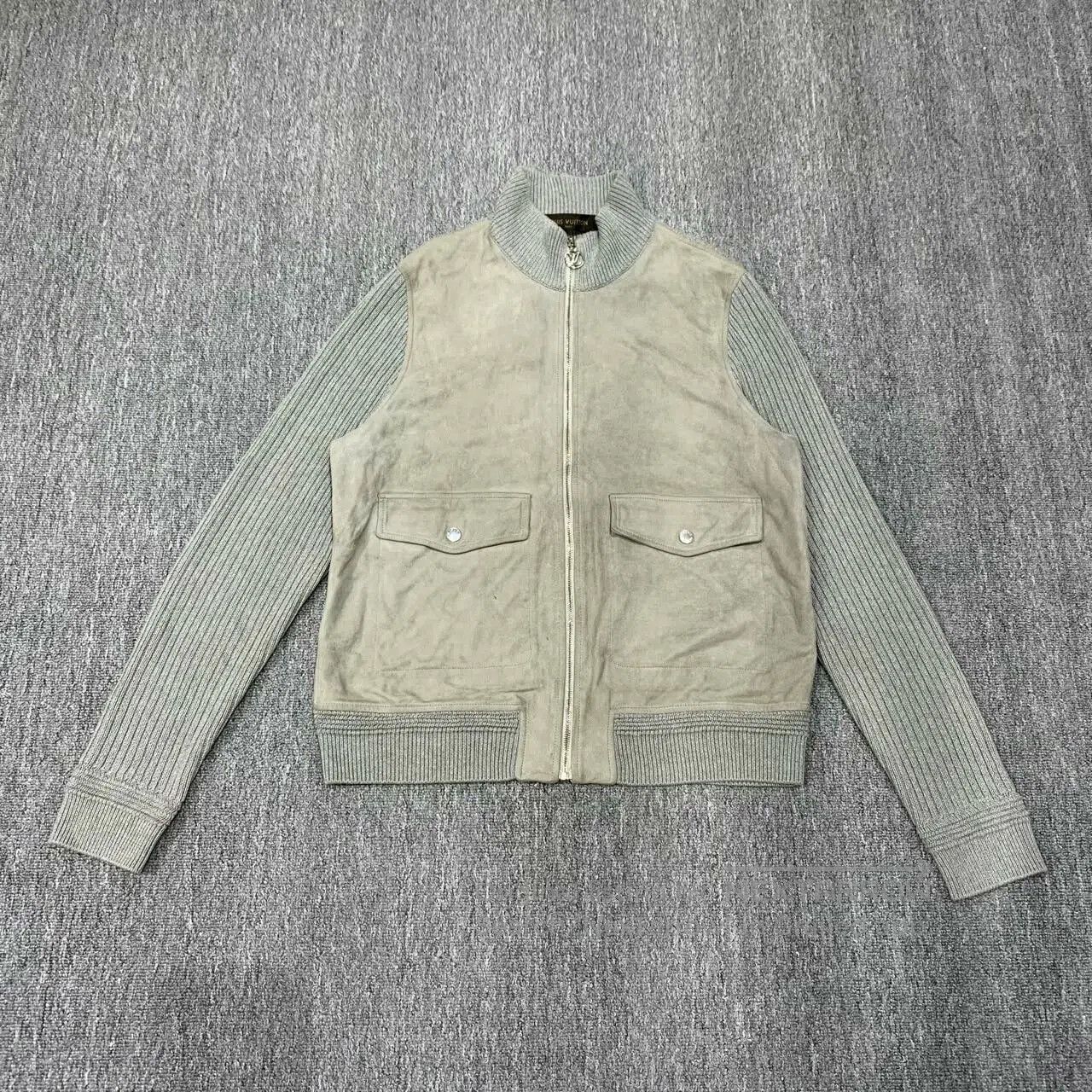 Louis Vuitton gray suede knit bomber jacket. Size US M / EU 48-50 / 2 - 1 Thumbnail