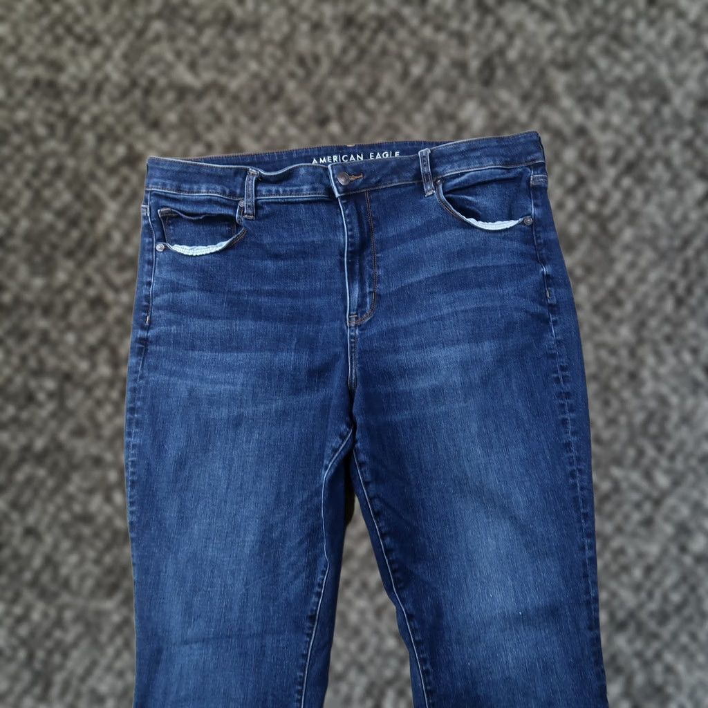 American Eagle Outfitters VINTAGE American Eagle Outfitters Jeans? (No, Vintage: No) -> American Eagle high skinny Kick Bootcut Jeans Women's 18L Next Level Stretch Size 40" / US 18 - 1 Thumbnail