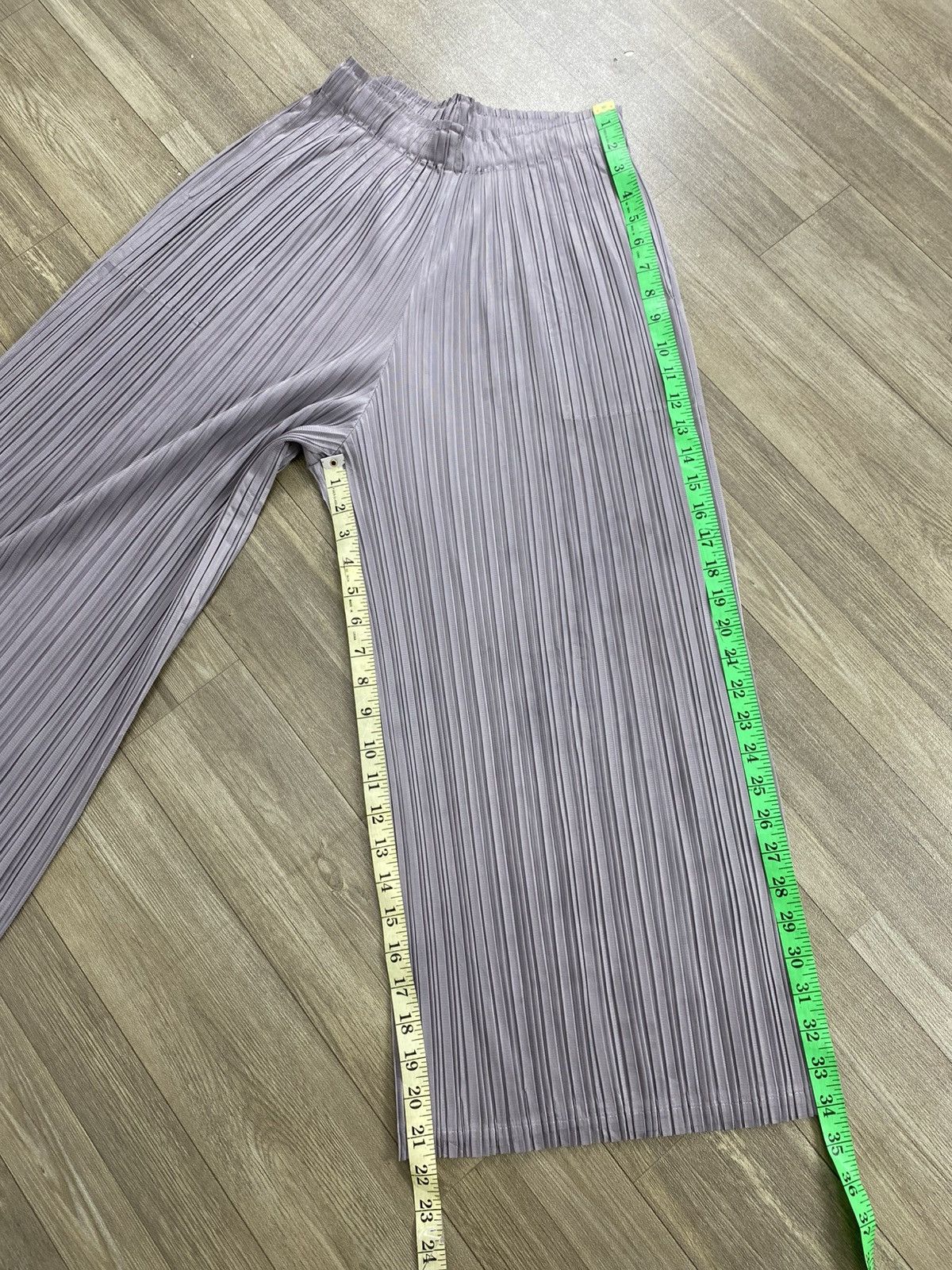 Pleats Please Issey Miyake Vintage Pleats Please Issey Miyake Wide Leg Pants Dark Gray Size US 28 / EU 44 - 21 Thumbnail