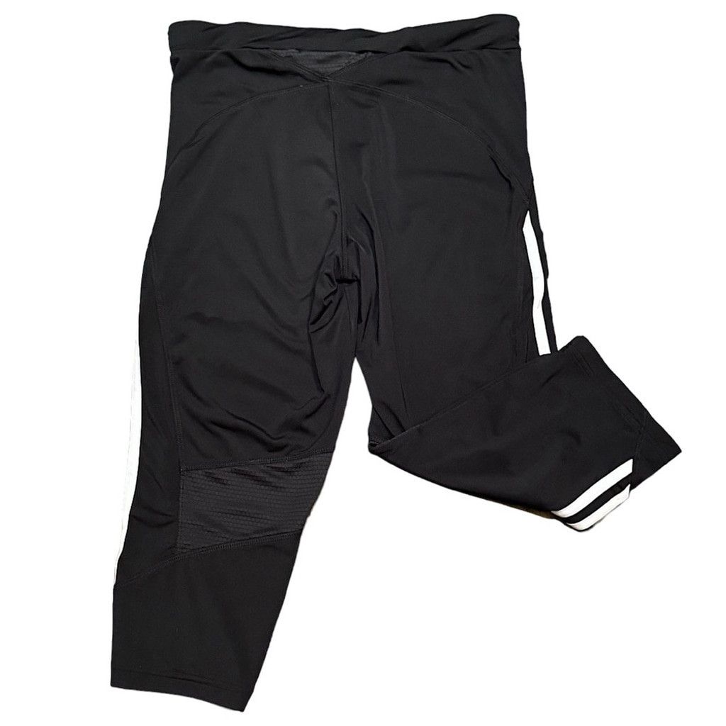 Adidas Adidas Women Size XS 3-Stripe 3/4 Pants Black Size 38" / US 16 / IT 52 - 2 Thumbnail