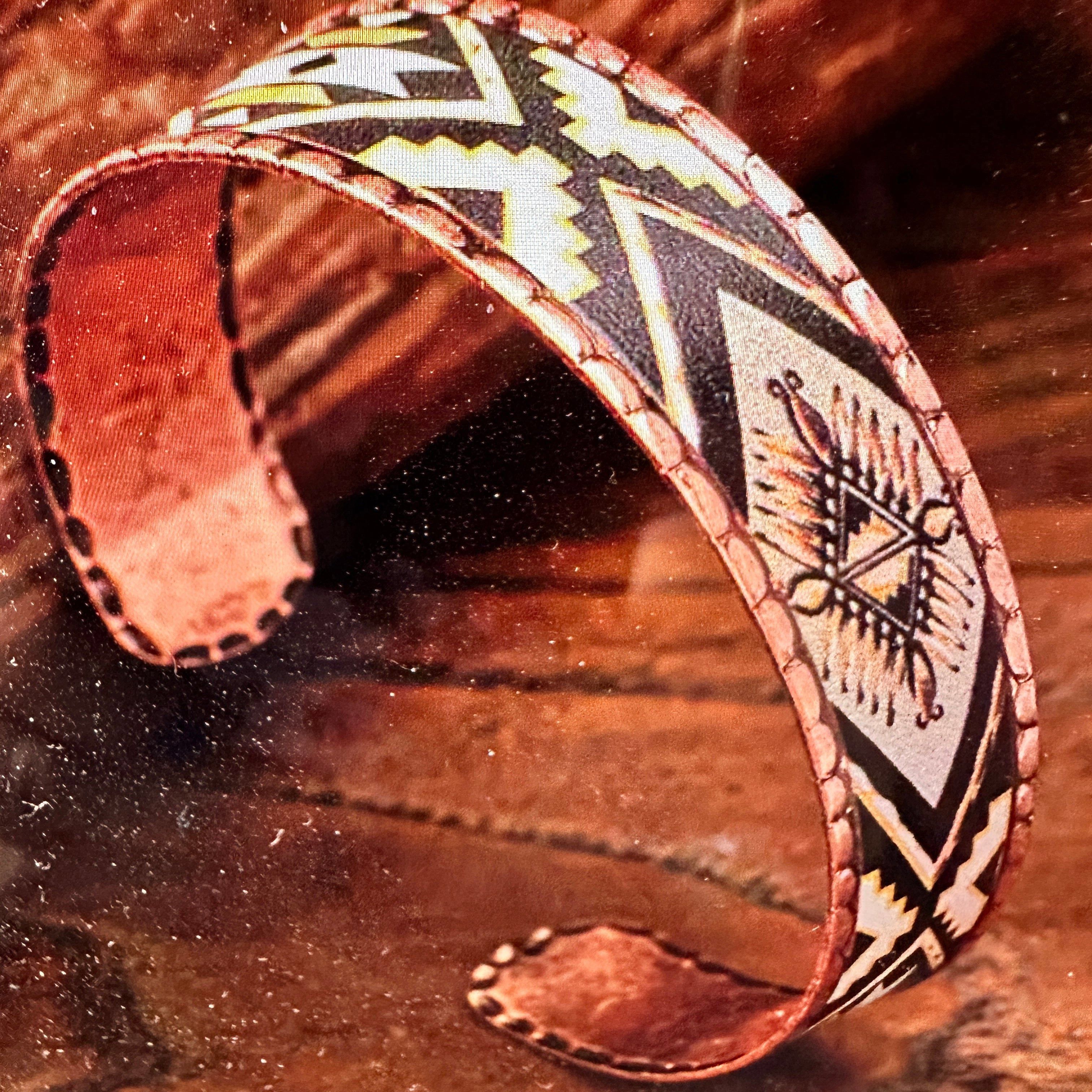 Other Handmade Boho Native American Navajo Copper Narrow Cuff Brac Size ONE SIZE - 1 Thumbnail