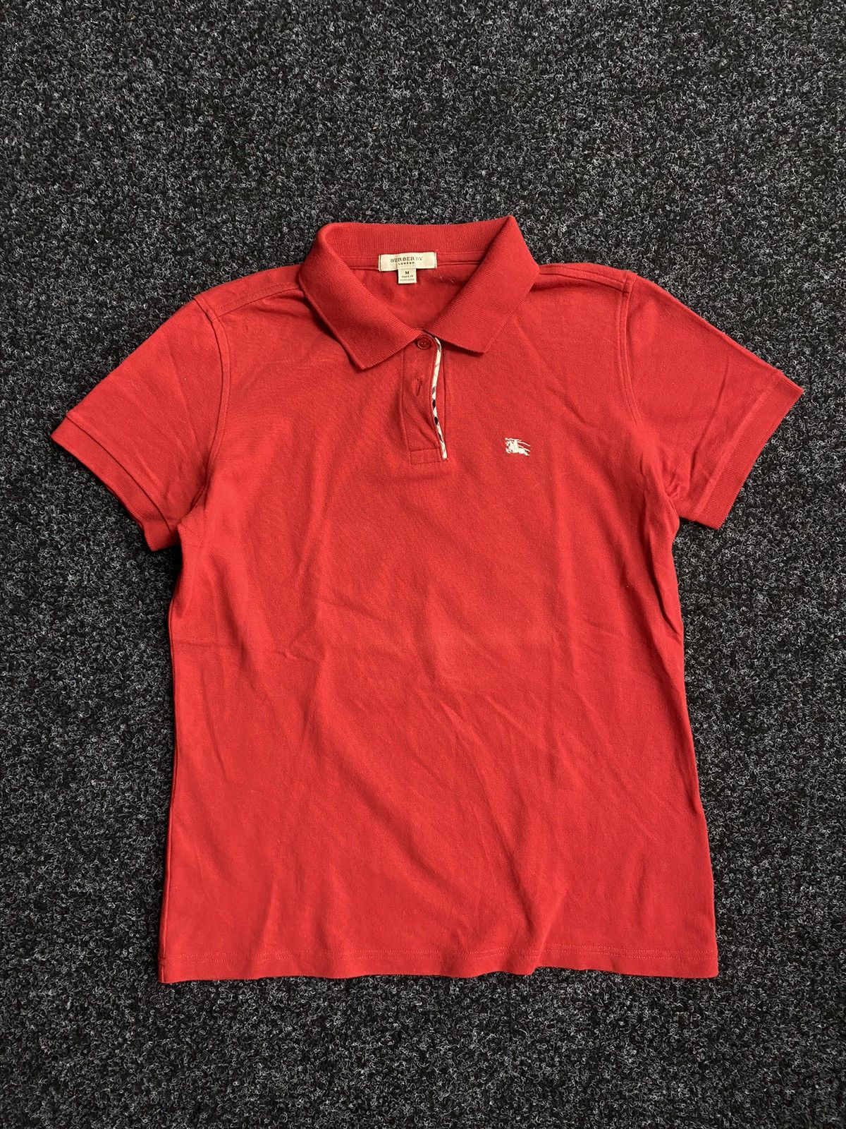Burberry × Designer 🚨Burberry Polos Tee Embroidery Logo Nova Check Inner Size M / US 6-8 / IT 42-44 - 1 Thumbnail