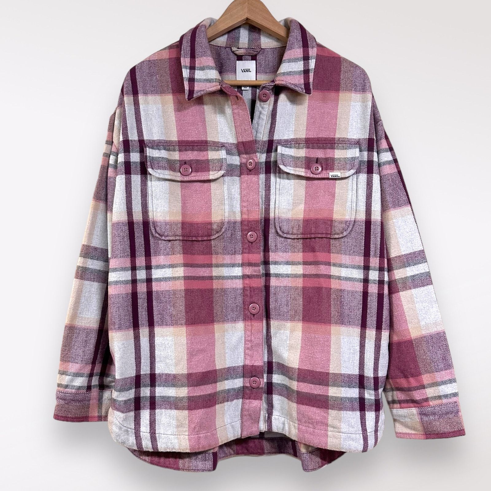 Vans Vans S Shacket Jacket Plaid Checkered Skate Warm Winter Soft Size S / US 4 / IT 40 - 2 Thumbnail