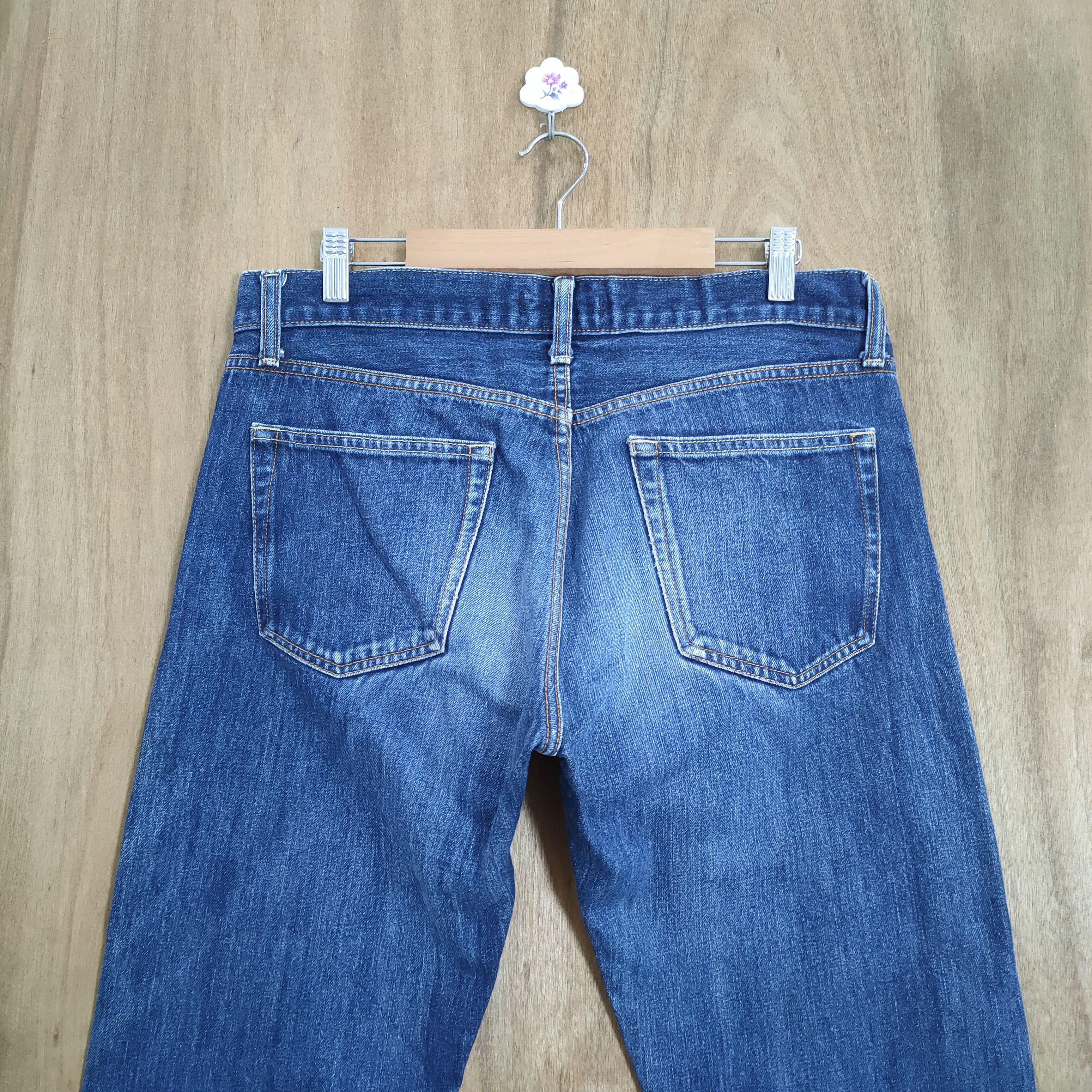 Japanese Brand VINTAGE JAPANESE SELVEDGE FADED MUD WASH JEANS PANTS Size US 33 - 9 Thumbnail