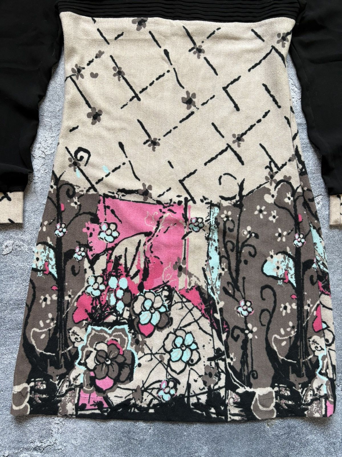 Moschino Vintage Moschino Cheap And Chic Y2K Floral Print Wool Dress Size L / US 10 / IT 46 - 5 Thumbnail