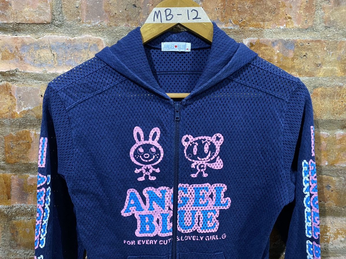 Angel Blue 1990s Angle Blue Mesh Pop Hoodie Size S / US 4 / IT 40 - 3 Thumbnail