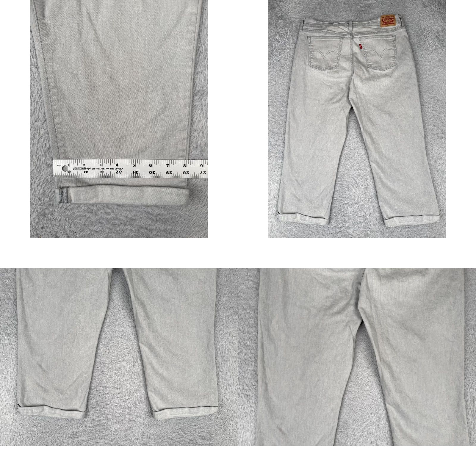 Levi's Levi's Jeans Mens 31x22 Gray Denim Wide Leg High Rise Cotton Blend Long Pants Vintage: No Size 24" / US 00 / IT 34 - 10 Thumbnail