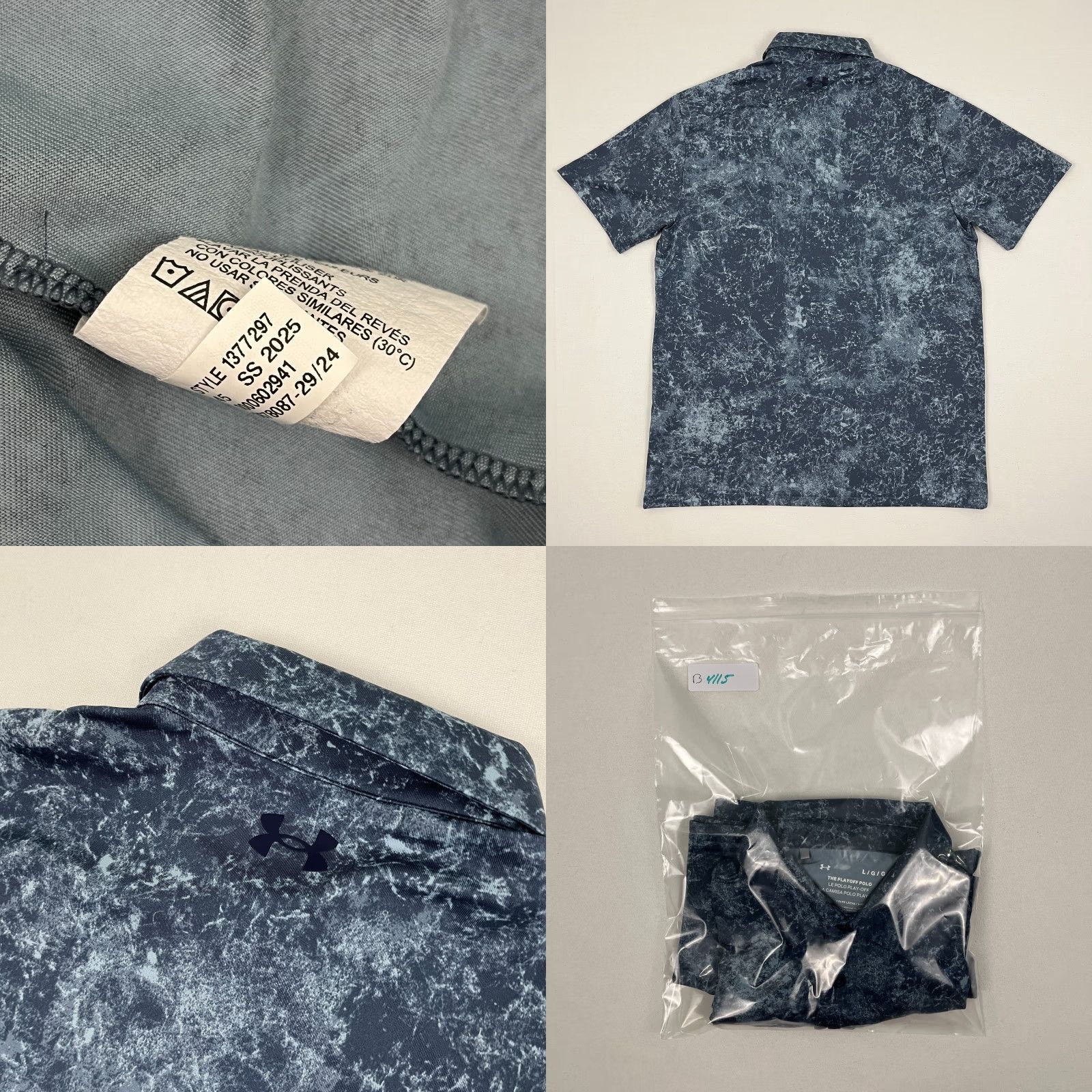 Under Armour Under Armour Playoff Polo Shirt Mens L Blue Crane Drift Golf Active Under armour Golf Polo Size US L / EU 52-54 / 3 - 8 Thumbnail