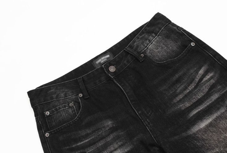 Jean Men's hippie ripped loose washed flared jeans Size US 32 / EU 48 - 3 Thumbnail