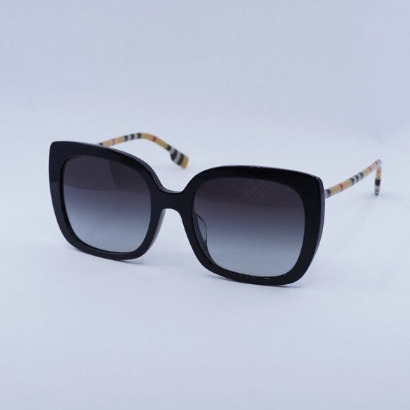 Burberry Burberry BE4323F 38538G Sunglasses Black/Brown Square Frame Size ONE SIZE - 1 Thumbnail
