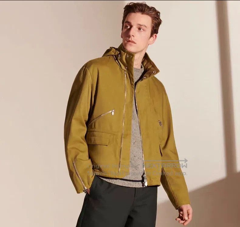 Hermes Hermes Men's stand collar jacket, ginger yellow, hidden ho Size US M / EU 48-50 / 2 - 2 Thumbnail