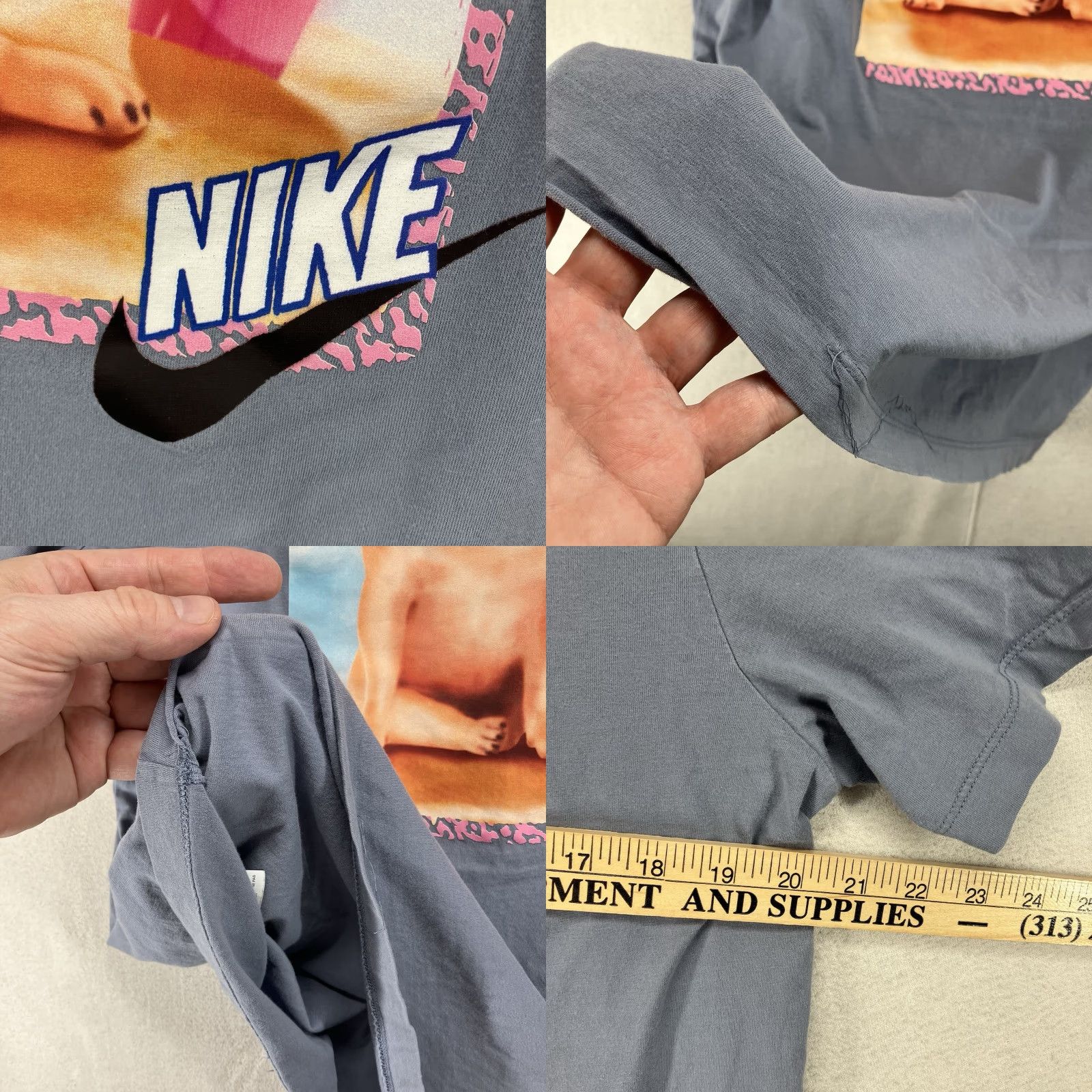 Nike Nike Pug Beach Volleyball Retro 90s Graphic T-Shirt Mens Large Blue Nike Logo Crew Neck Short Sleeve Graphic Print Vintage No N/A Size US L / EU 52-54 / 3 - 10 Thumbnail
