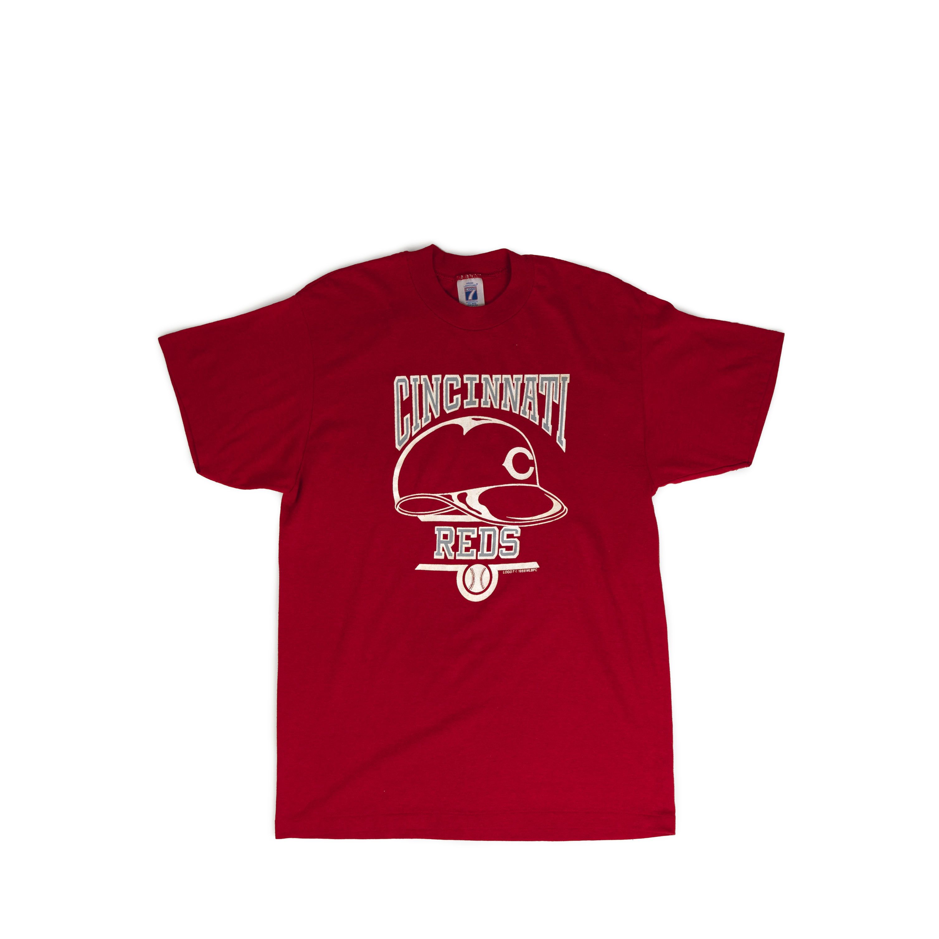 Logo 7 Vintage 1988 Cincinnati Reds Tee Shirt Size US L / EU 52-54 / 3 - 1 Thumbnail