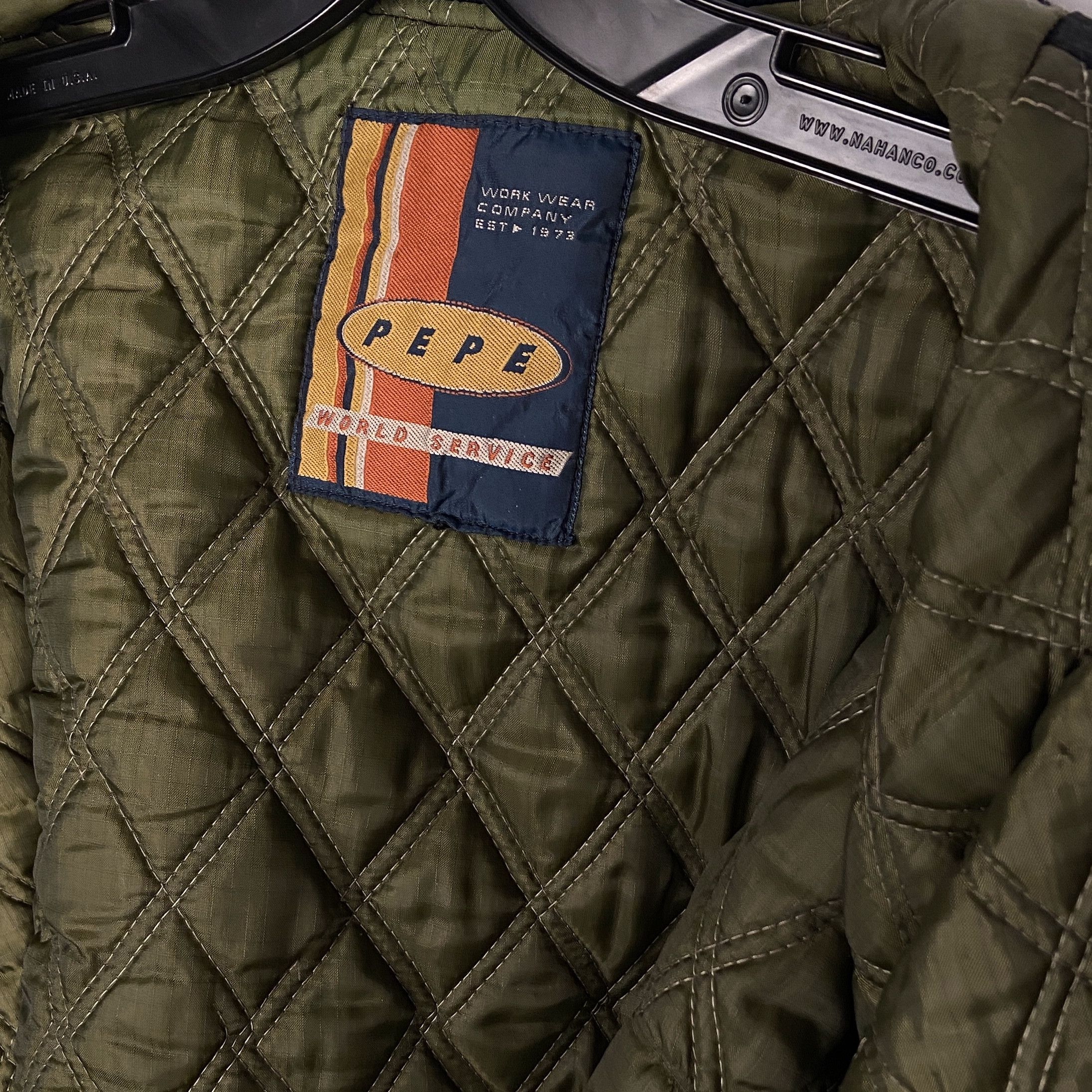 Pepe Jeans VINTAGE 80s BOMBER JACKET PEPE WORKWEAR SERVICE DARK GREEN Size US M / EU 48-50 / 2 - 7 Thumbnail