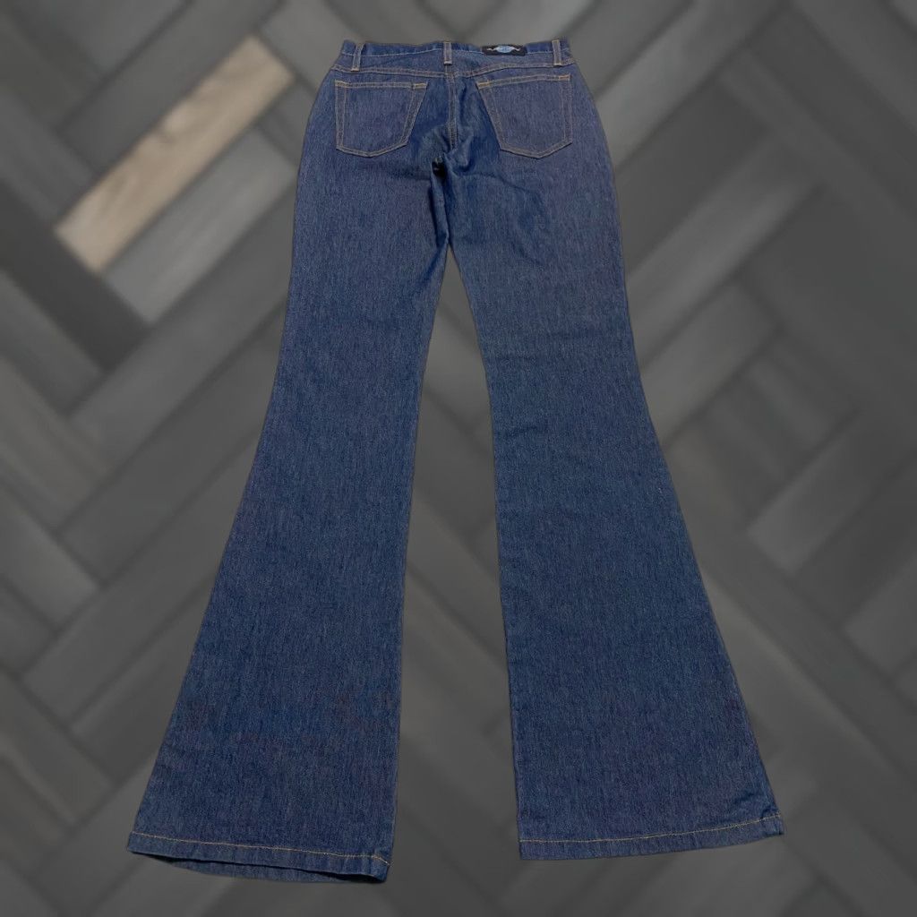 Vintage Just USA Jeans Flared Blue jeans Size 3 Women 26W 33In Denim Cotton Polyester Lycra 5-Pocket USA Rise Mid Button Zip Classic Size 26" / US 2 / IT 38 - 1 Thumbnail