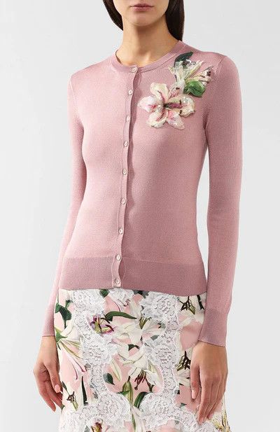 Dolce & Gabbana o1y0925 Cardigan in Antique Rose Size XS / US 0-2 / IT 36-38 - 2 Thumbnail