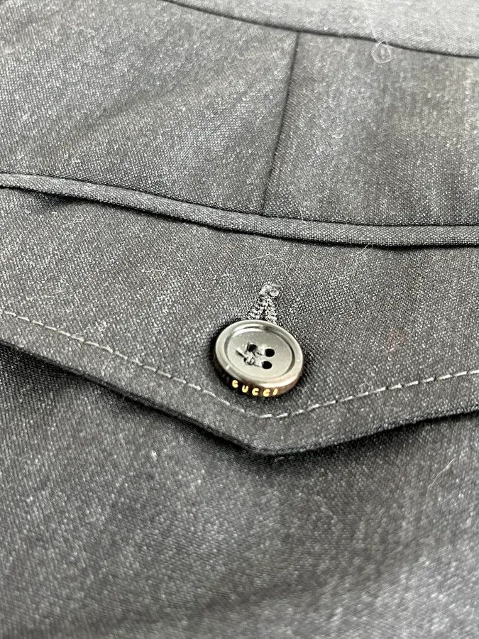 Gucci 2000s Gucci Dark Grey Regular Tailored Pants Size US 34 / EU 50 - 9 Thumbnail
