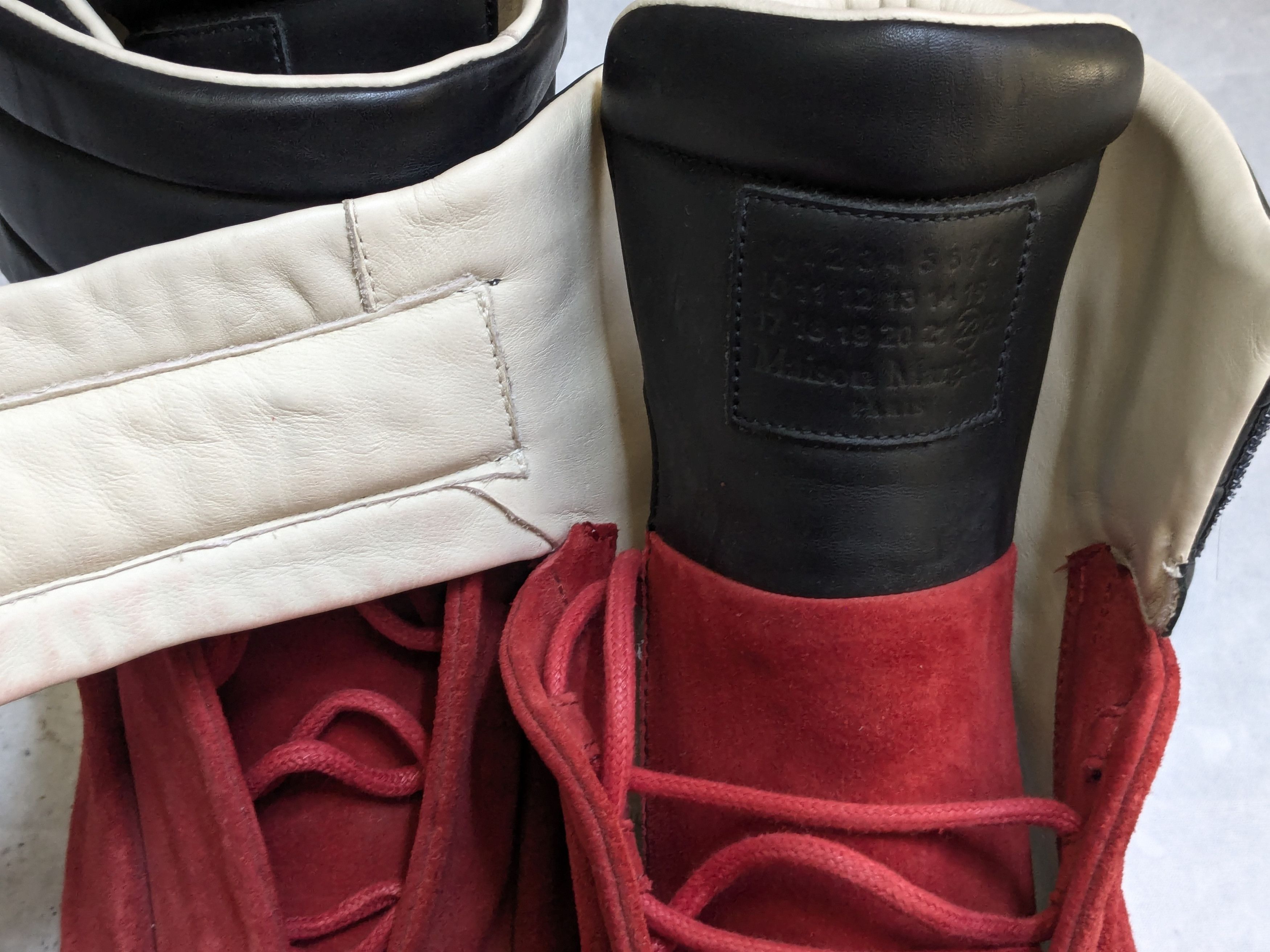 Maison Margiela Maison Margiela Future Red Black 14 47 High Tops Suede Size US 14 / EU 47 - 3 Thumbnail
