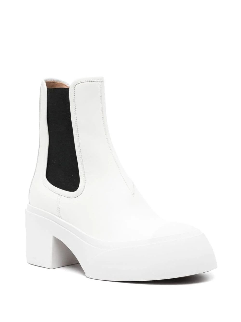 Marni o1w1db11225 70Mm Leather Chelsea Boots in White Size US 9 / IT 39 - 2 Thumbnail