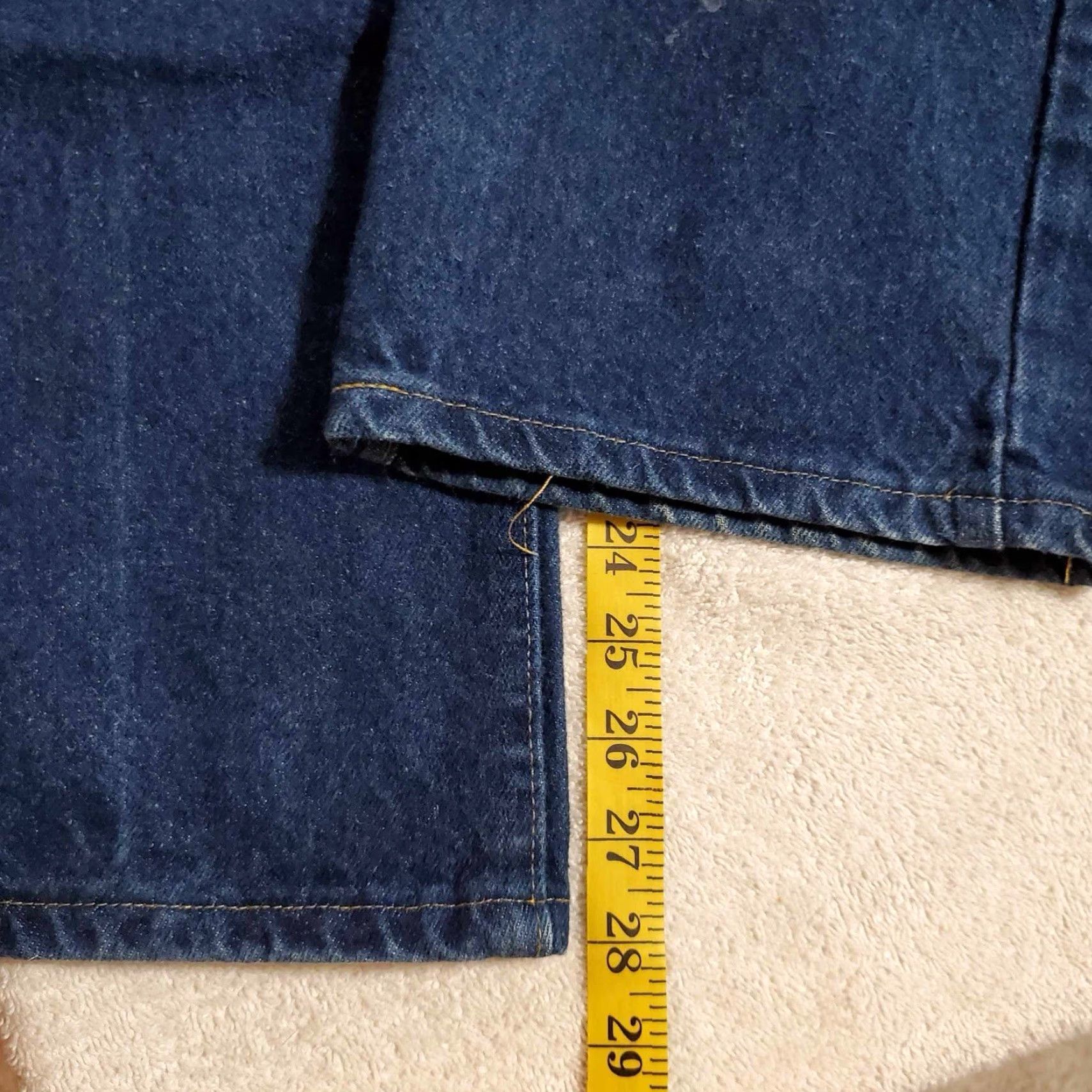 Lee VINTAGE Lee Jeans Made In USA Distressed 35 x 28 Blue USA Men Jeans Distressed Grunge Straight 35 Inseam 28 Mens Size US 35 - 5 Thumbnail