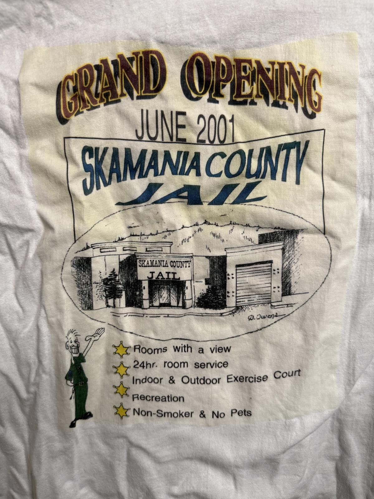 Hanes Skamania County Jail T-shirt 2001 Grand Opening Prison Tee Size US M / EU 48-50 / 2 - 5 Thumbnail
