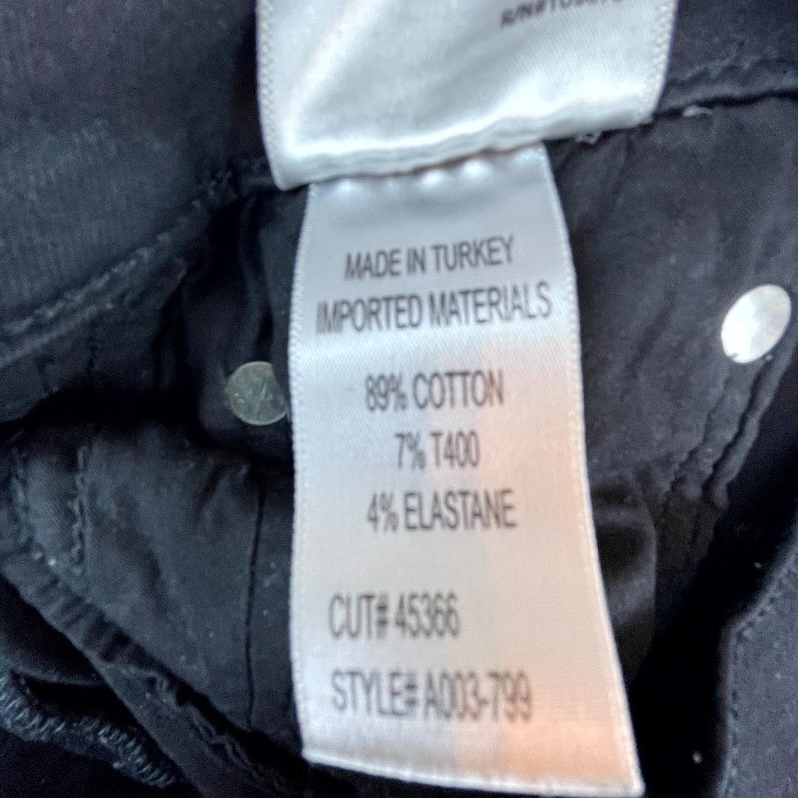 Agolde Agolde Jeans Women 27 Black Denim Skinny Cotton Stretch Size 27" / US 4 / IT 40 - 10 Thumbnail