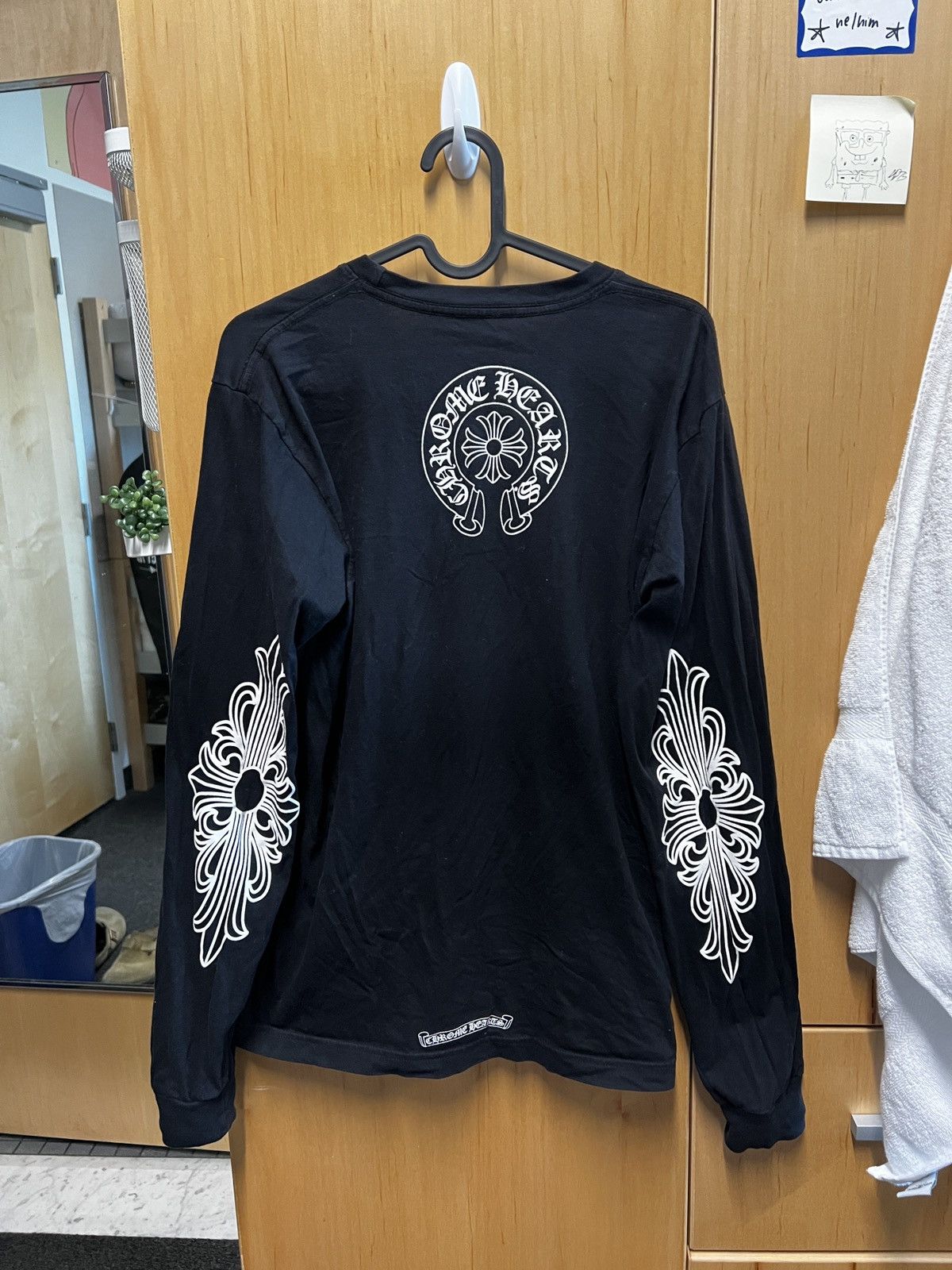 Chrome Hearts Black floral chrome hearts long sleeve tee with neck text Size US M / EU 48-50 / 2 - 2 Thumbnail