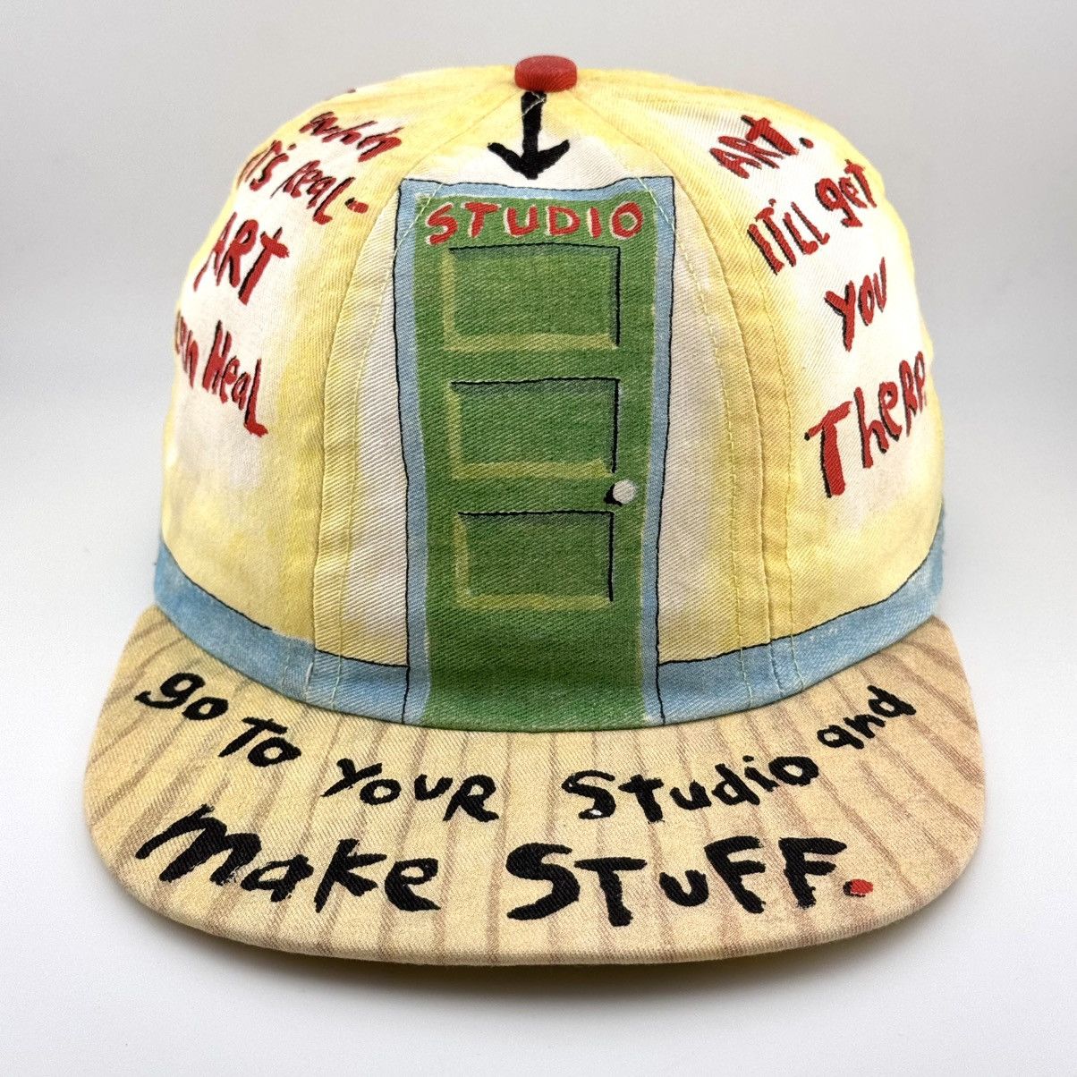 Vintage Vintage 90s Fred Babb Go To Your Studio Art To Wear USA Cap Size ONE SIZE - 3 Thumbnail