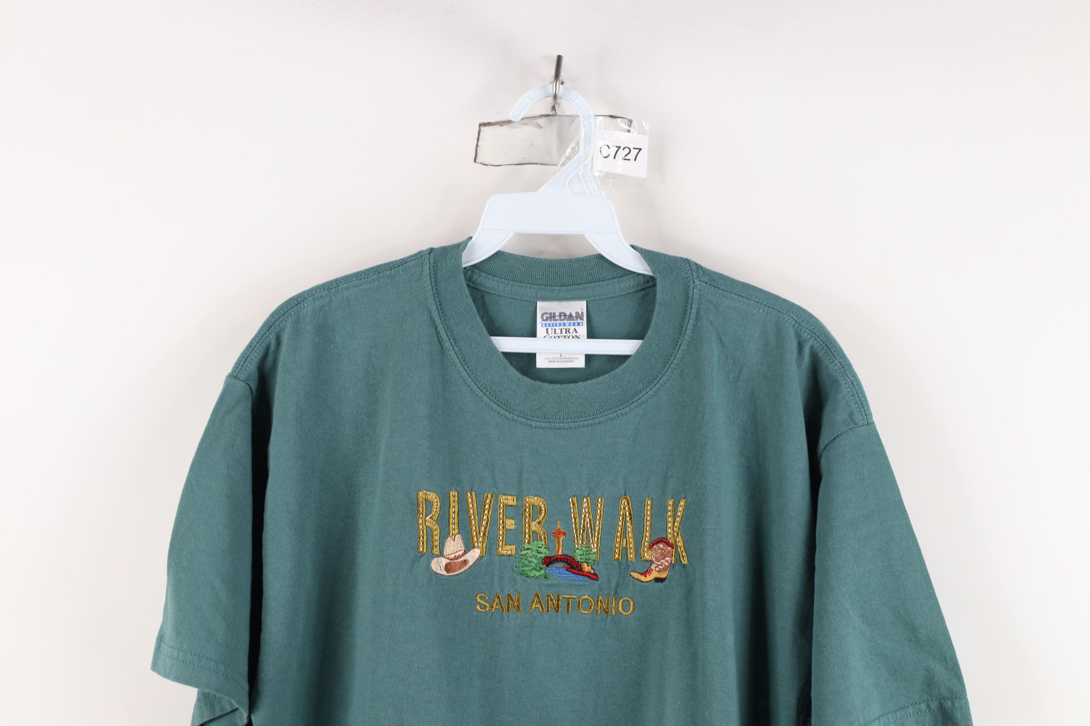 Vintage Vintage 90s Streetwear River Walk San Antonio Texas T-Shirt Size US L / EU 52-54 / 3 - 2 Thumbnail