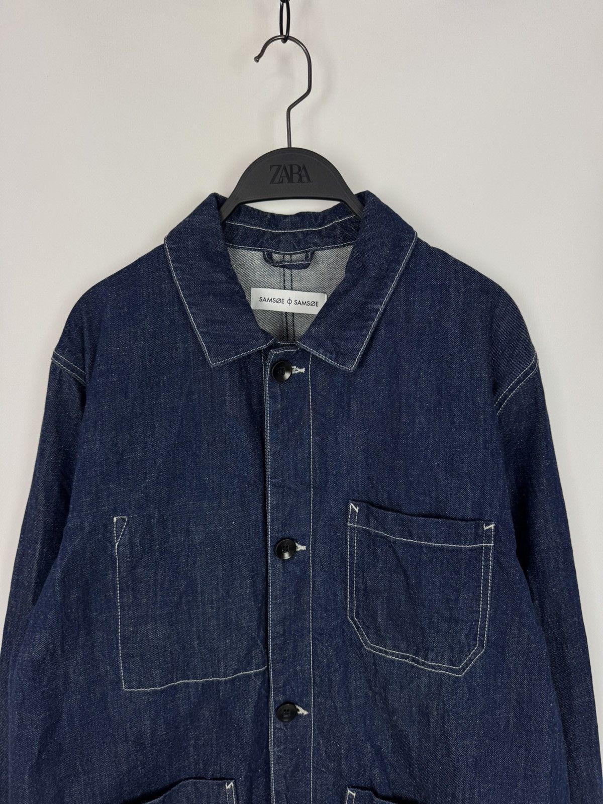 Samsoe Samsoe Samsoe Samsoe Chore Denim Work Jacket Size US L / EU 52-54 / 3 - 4 Thumbnail