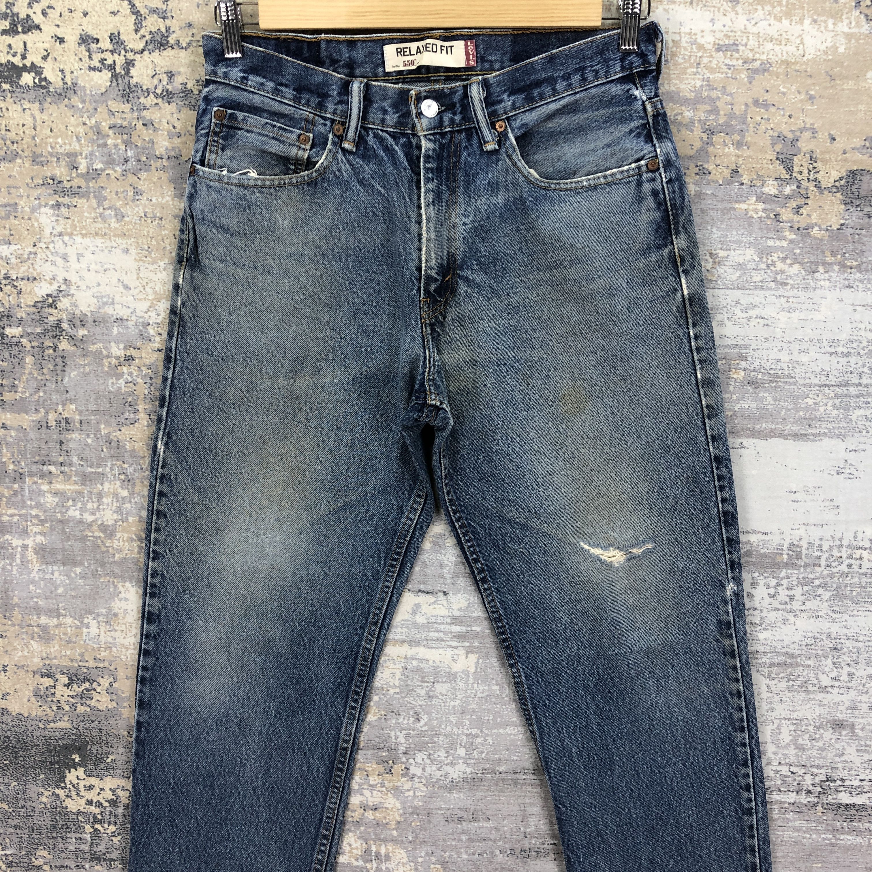 Levi's × Vintage Vintage Levis 550 Faded Jeans Levi's Ripped Stonewash Denim Size US 30 / EU 46 - 3 Thumbnail