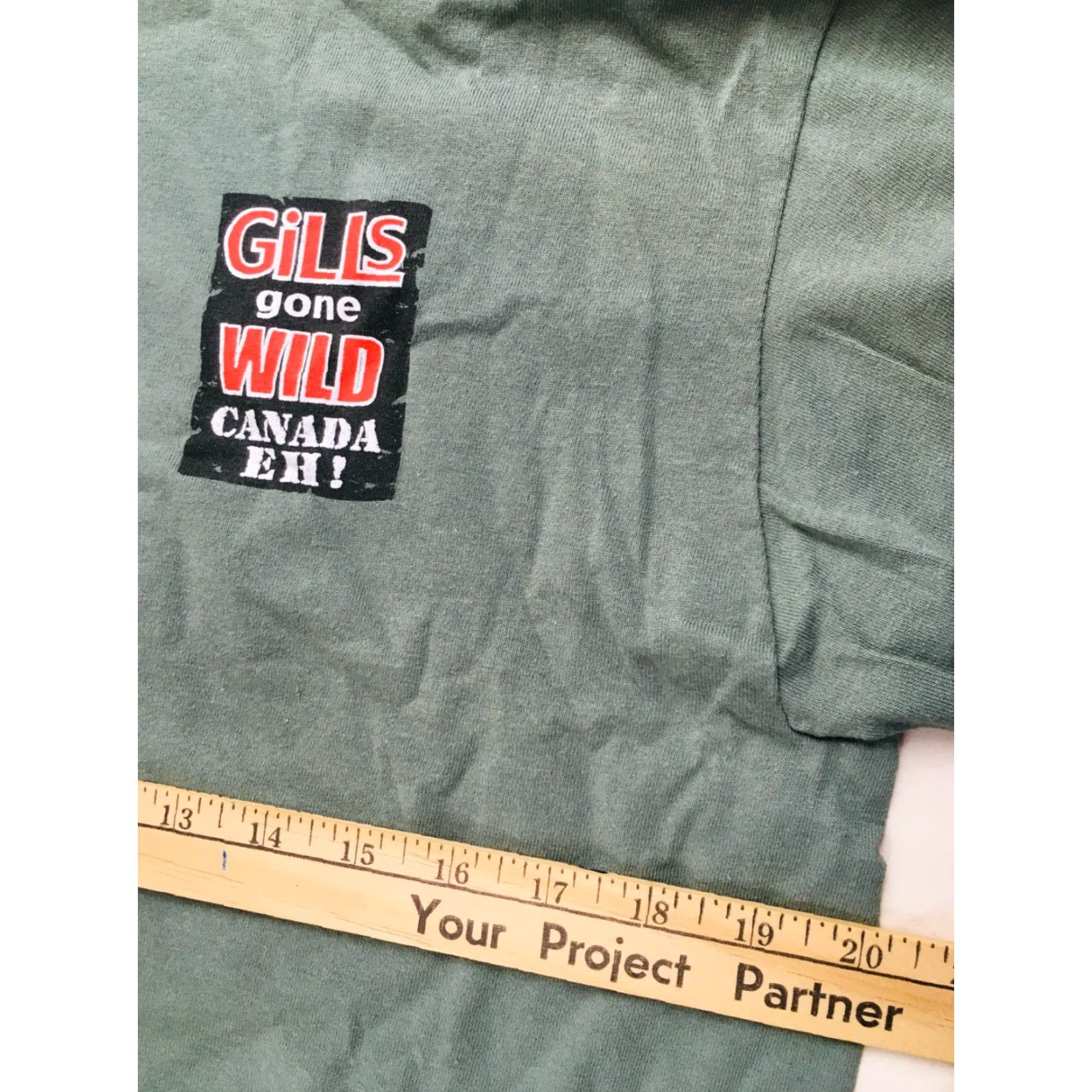 Vintage The Duck Company Shirt Womens Size Medium Green "Gills One Wild Canada eh!" Size M / US 6-8 / IT 42-44 - 5 Thumbnail