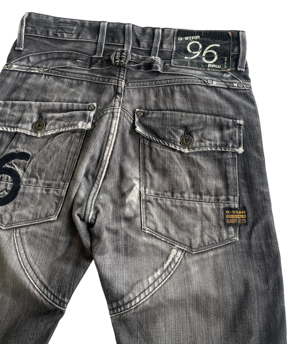 G-Star Gstar Raw Distressed Bikers Double Knee Denim Size US 29 - 10 Thumbnail