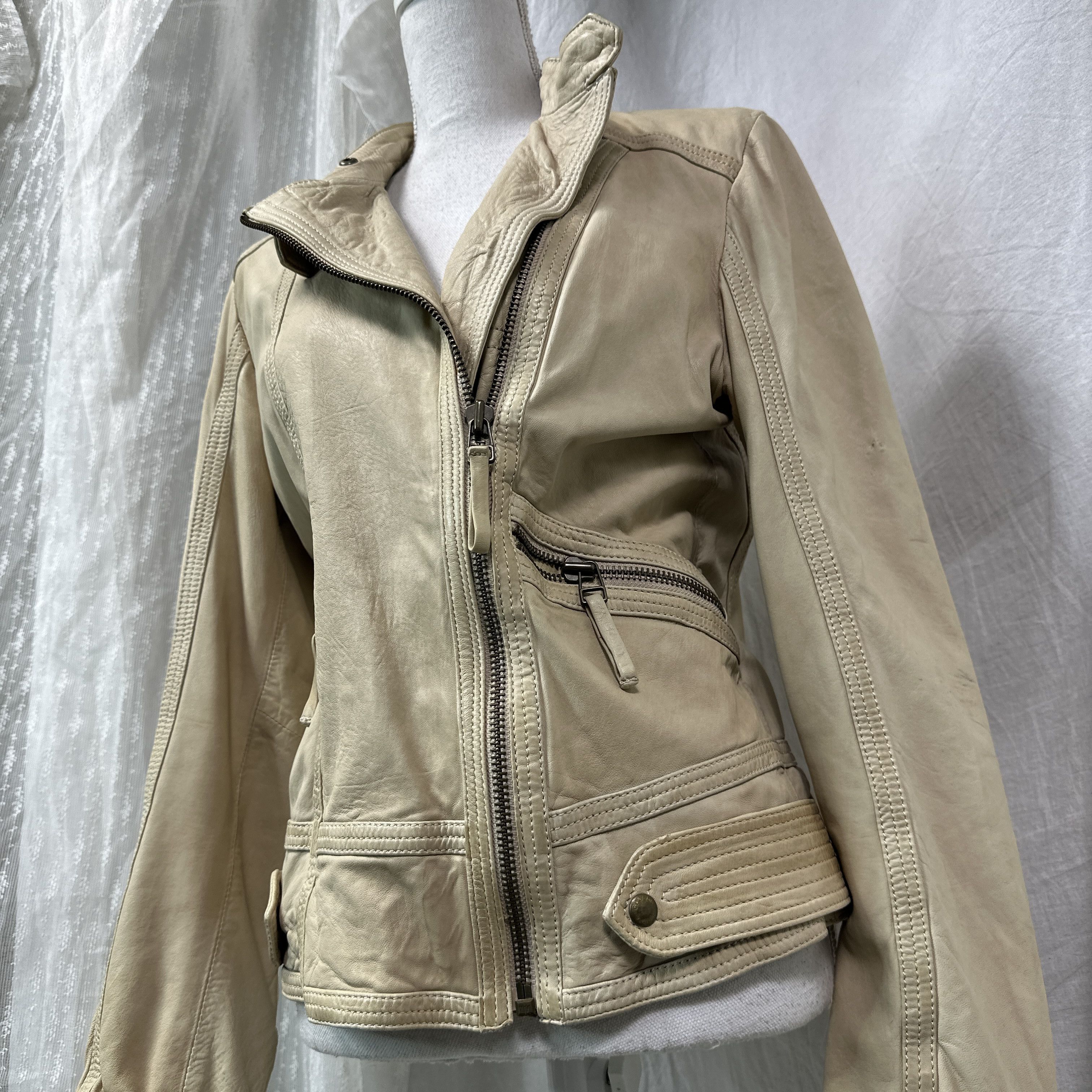 CLOSED Vintage Leather Closed by Marithe Francois Girbaud Jacket Size M / US 6-8 / IT 42-44 - 2 Thumbnail