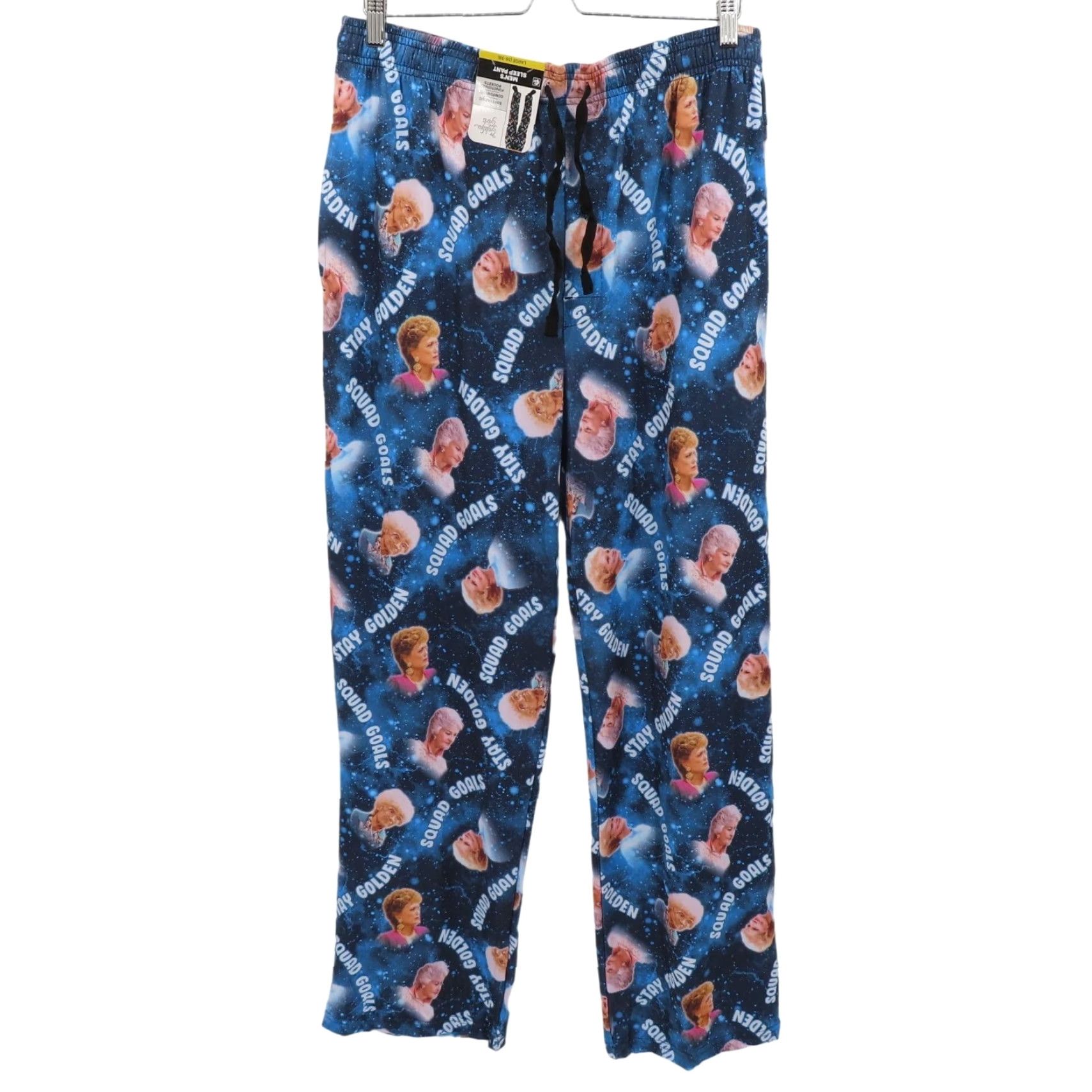 Vintage VINTAGE? No—Bioworld Space Golden Girls Pajama Pants L Blue син Size US 33 - 2 Thumbnail