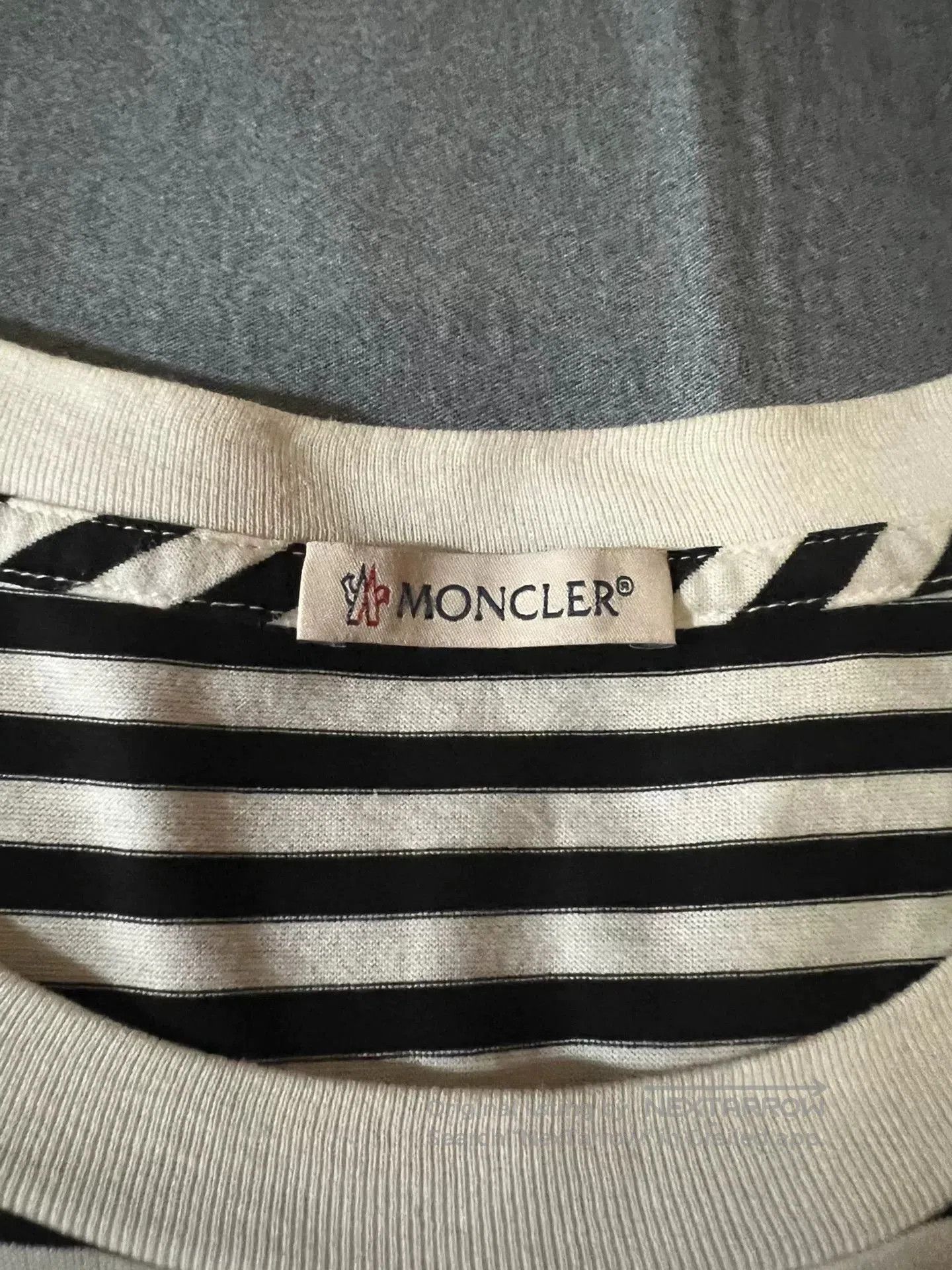 Moncler Moncler Double Logo Striped Knit T-Shirt. Size US XL / EU 56 / 4 - 4 Thumbnail