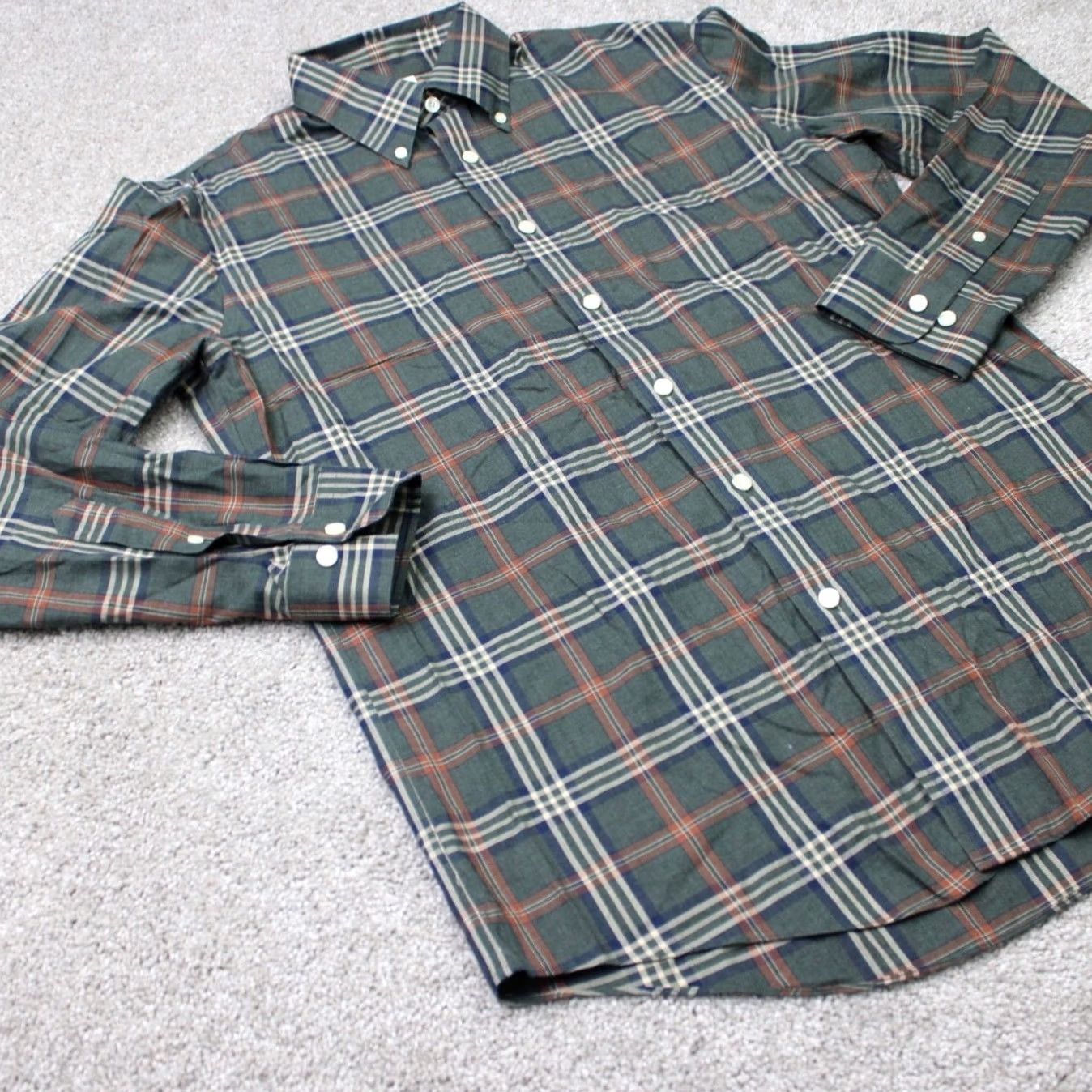 Brooks Brothers Brooks Brothers Shirt Mens Medium Green Milano Non-Iron 100% Supima Cotton L/S Shirt Size US M / EU 48-50 / 2 - 5 Thumbnail