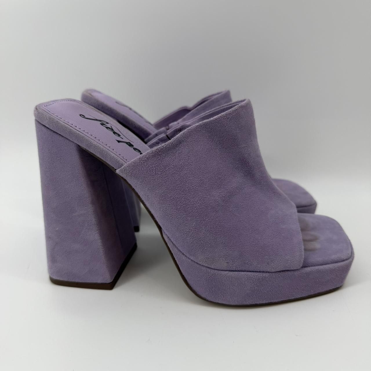 Free People FREE PEOPLE Suede Platform Margo Mule African Violet Size US 7.5 / IT 37.5 - 1 Thumbnail