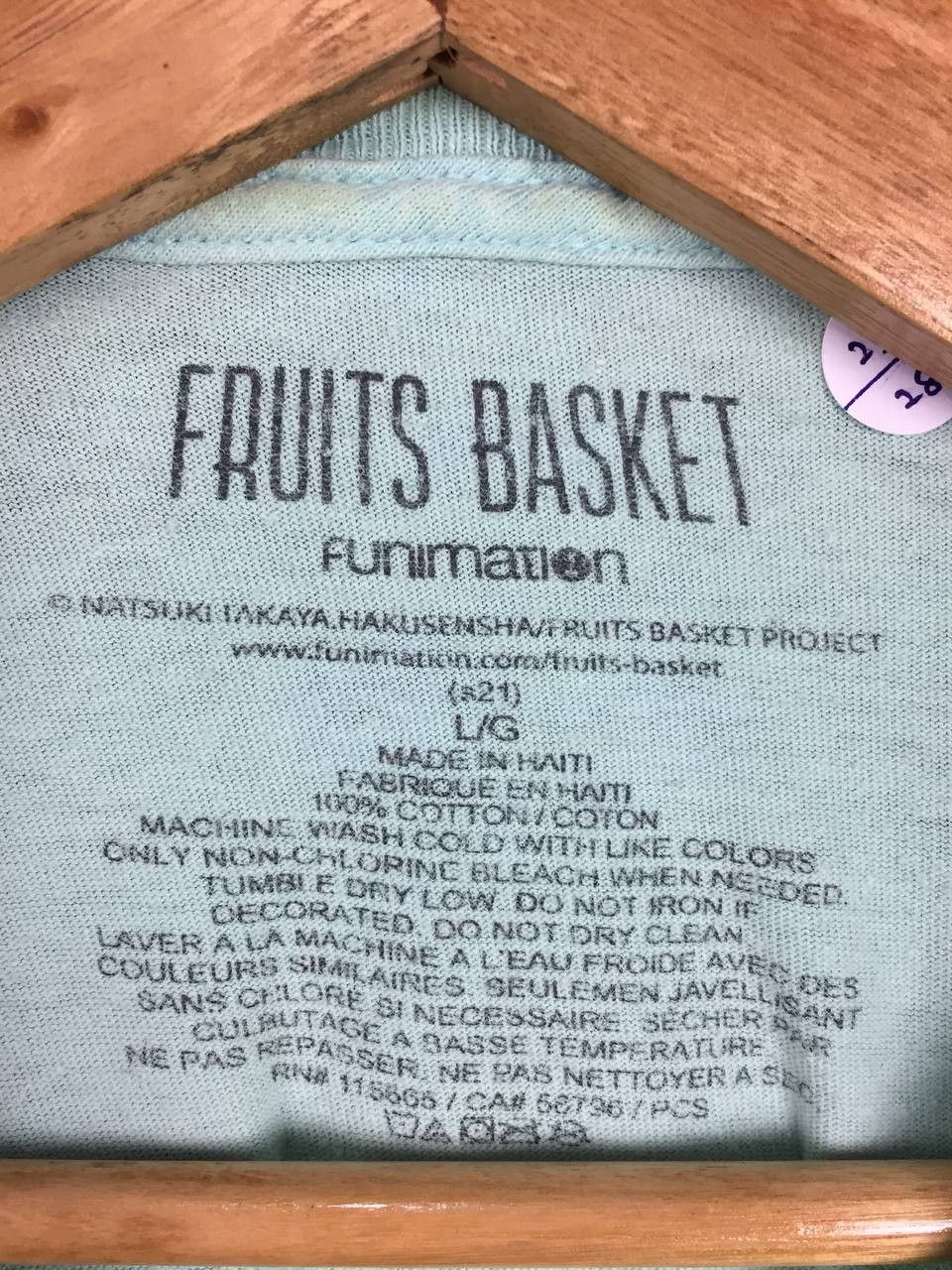 Anime × Vintage Fruits Basket Funamation Anime Manga Series Tee Size L Size US L / EU 52-54 / 3 - 18 Thumbnail