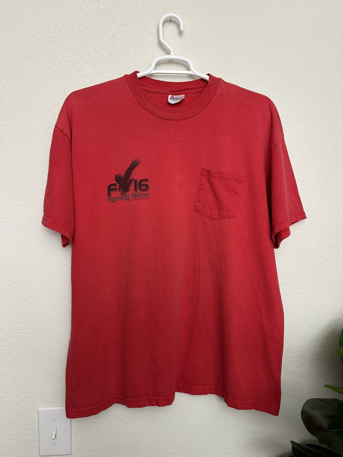 Vintage Vintage Alpha Strike Sierra Hotel Fighting Falcon Pocket Tee Size US XXL / EU 58 / 5 - 5 Thumbnail