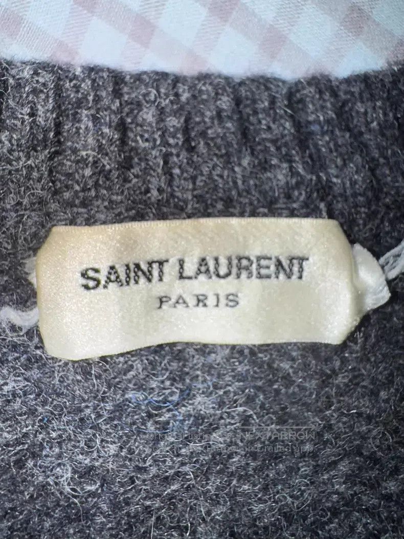Saint Laurent Paris Saint Laurent Paris Snowflake Grey Crew Neck Sweater i Size US S / EU 44-46 / 1 - 4 Thumbnail